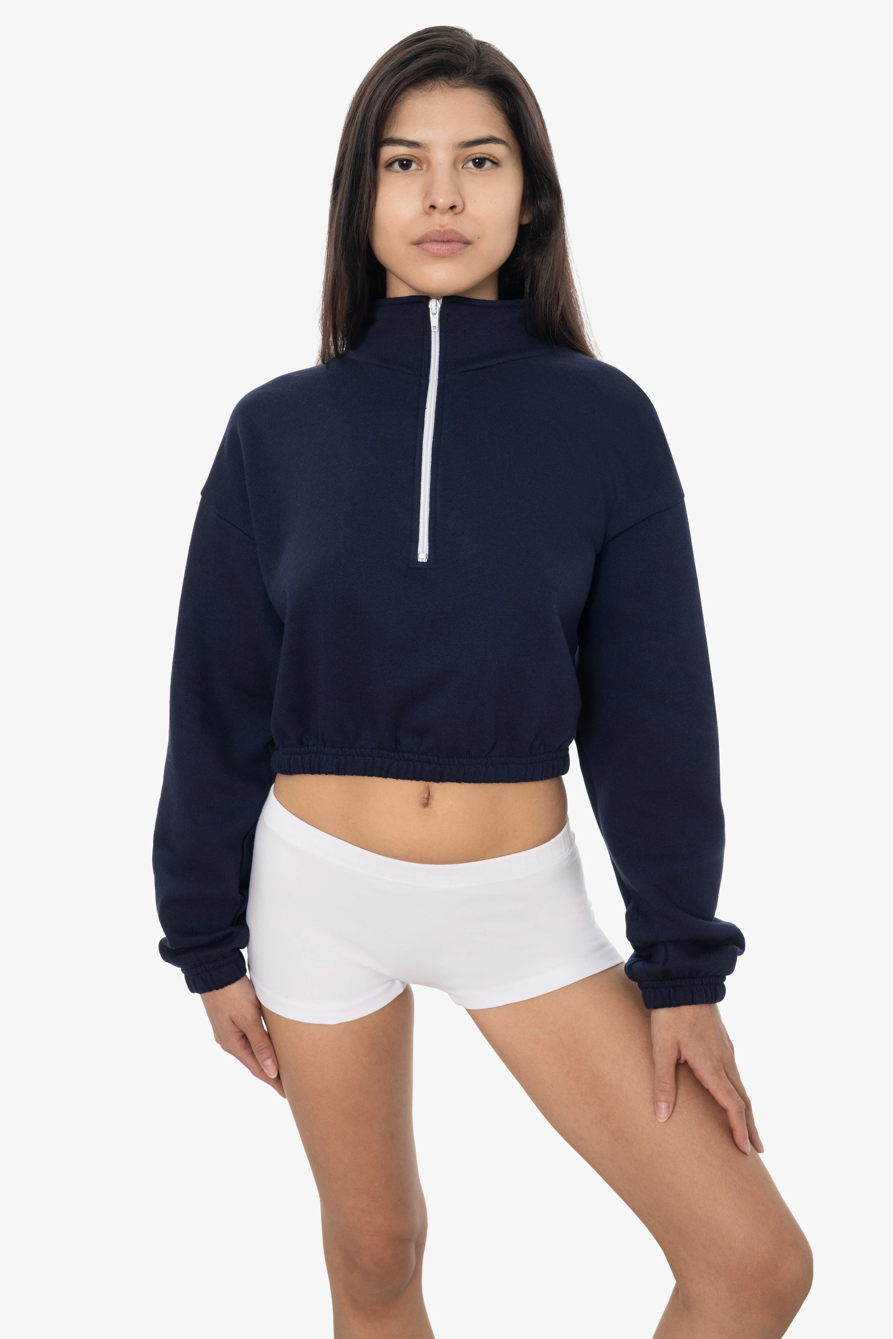 F396 - Flex Fleece Half Zip Cropped Pullover - Image 28