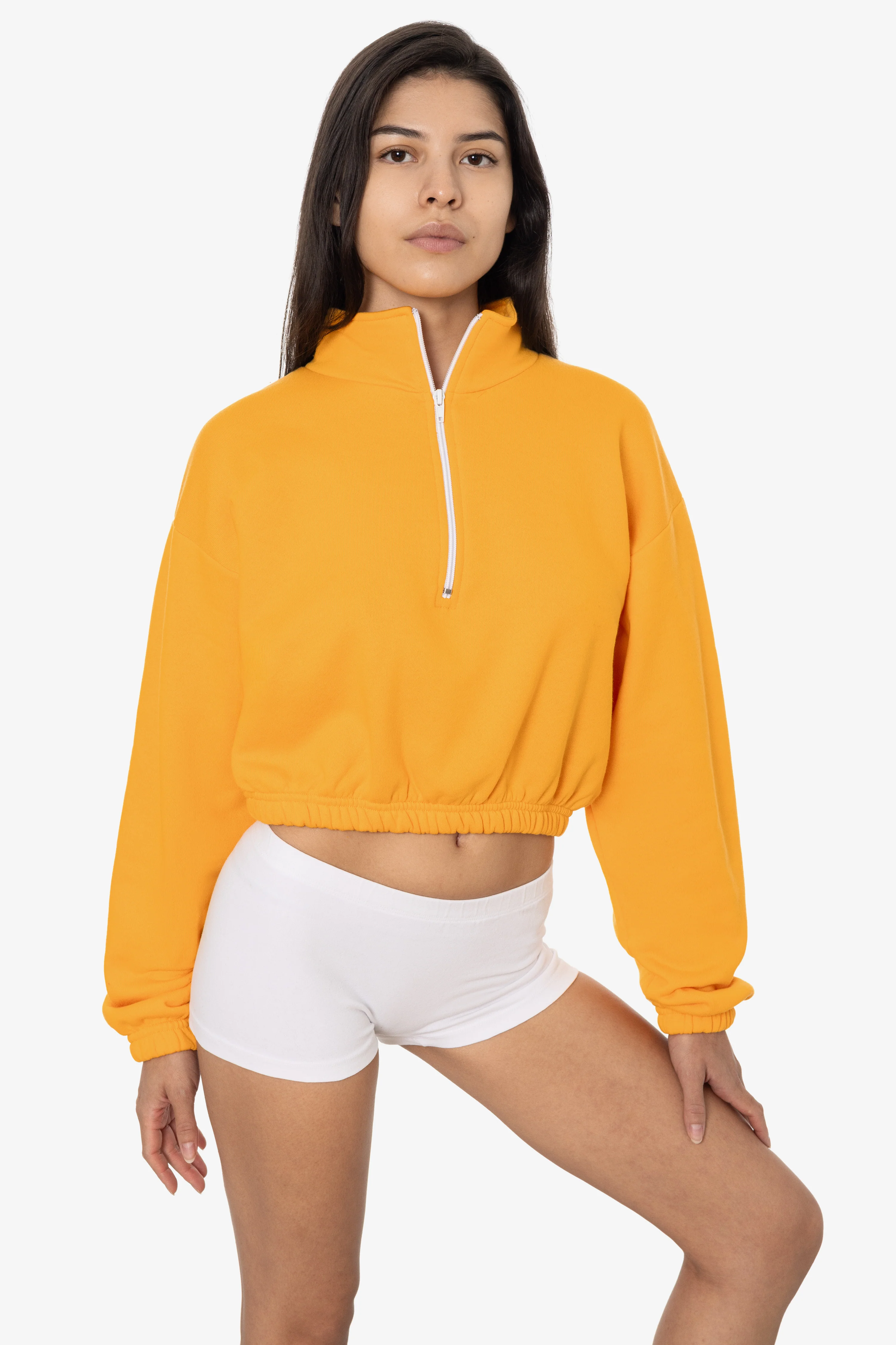 F396 - Flex Fleece Half Zip Cropped Pullover - Image 36
