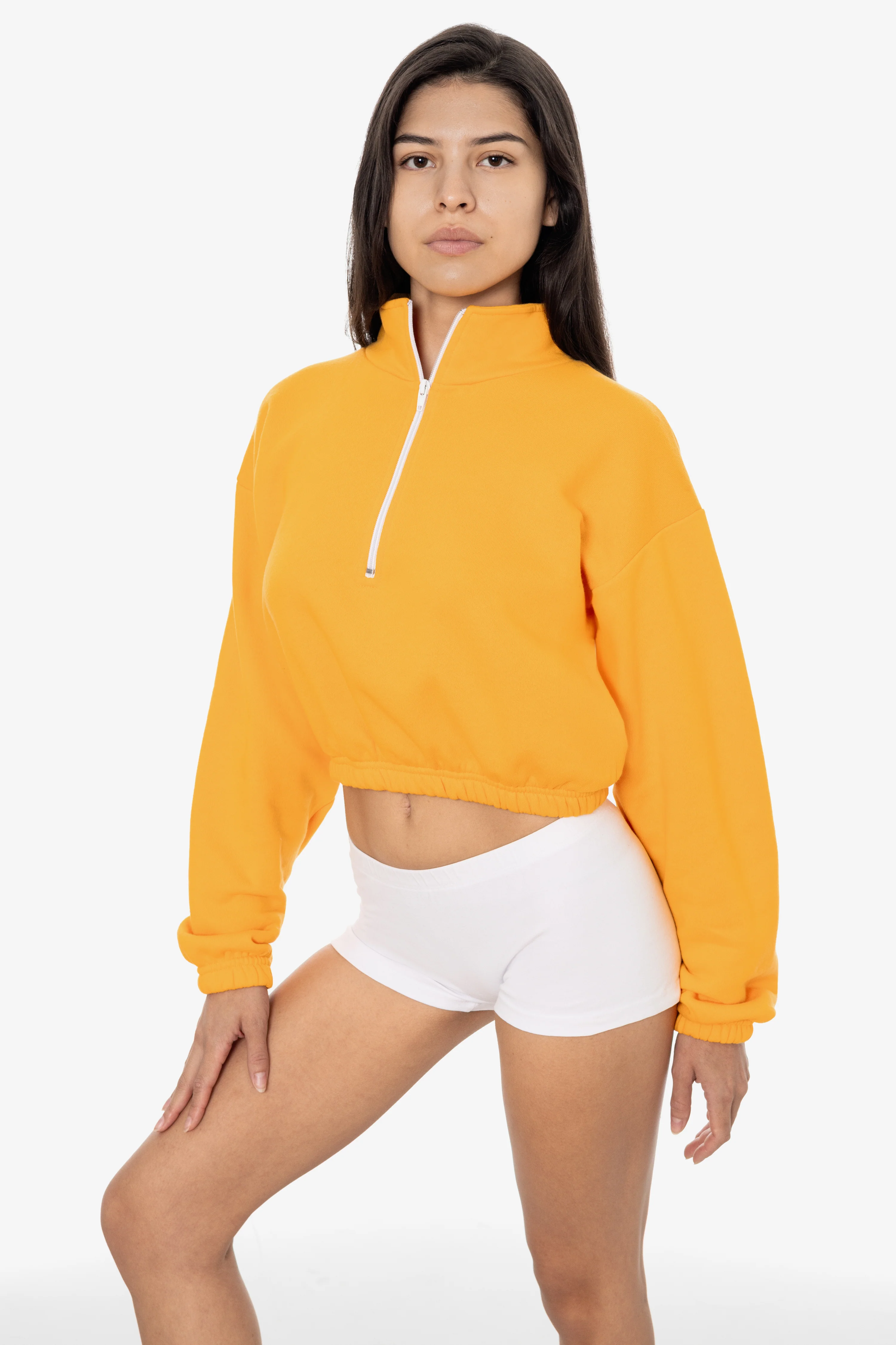 F396 - Flex Fleece Half Zip Cropped Pullover - Image 37