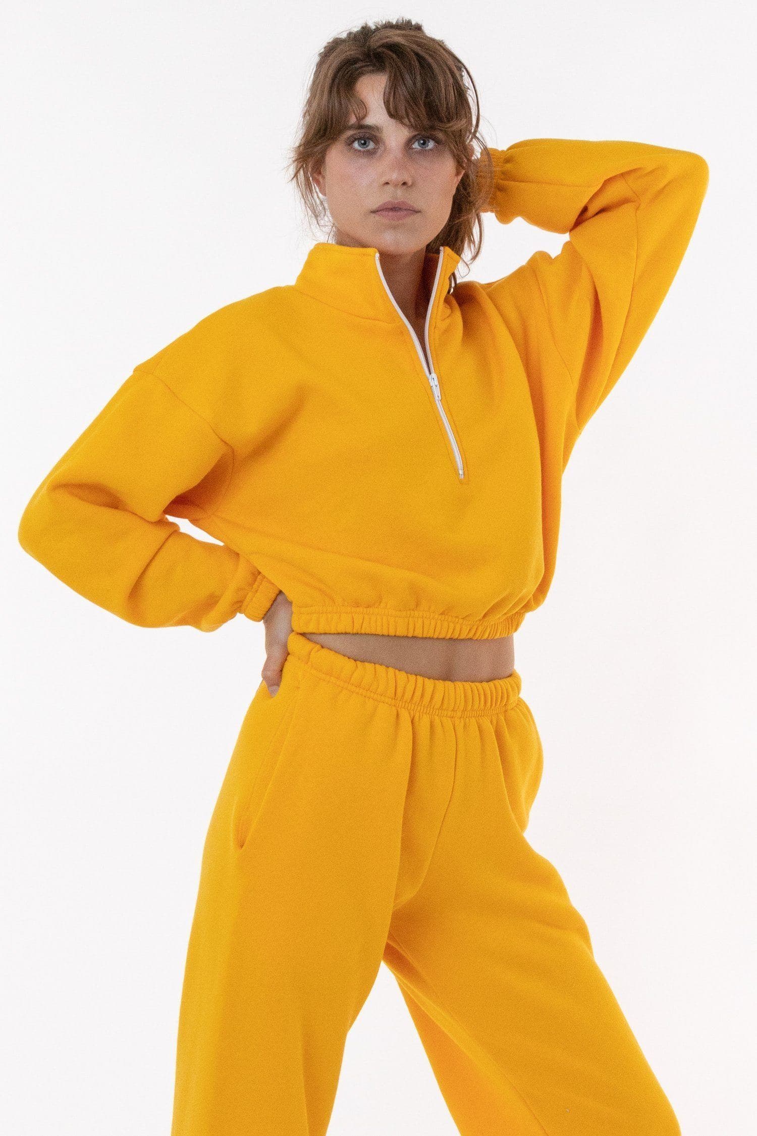F396 - Flex Fleece Half Zip Cropped Pullover - Image 4