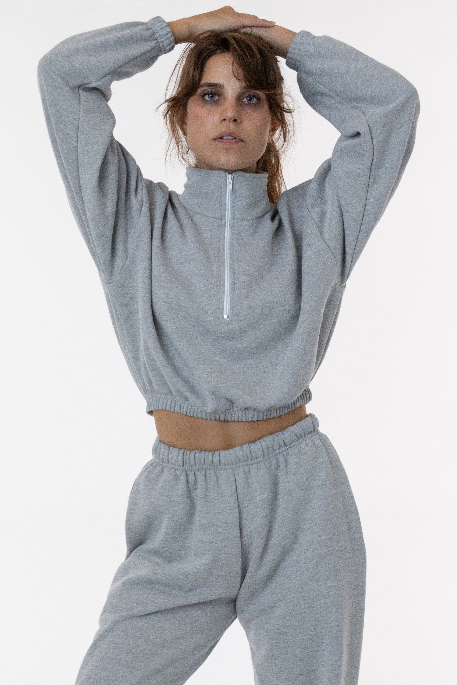 F396 - Flex Fleece Half Zip Cropped Pullover - Image 6