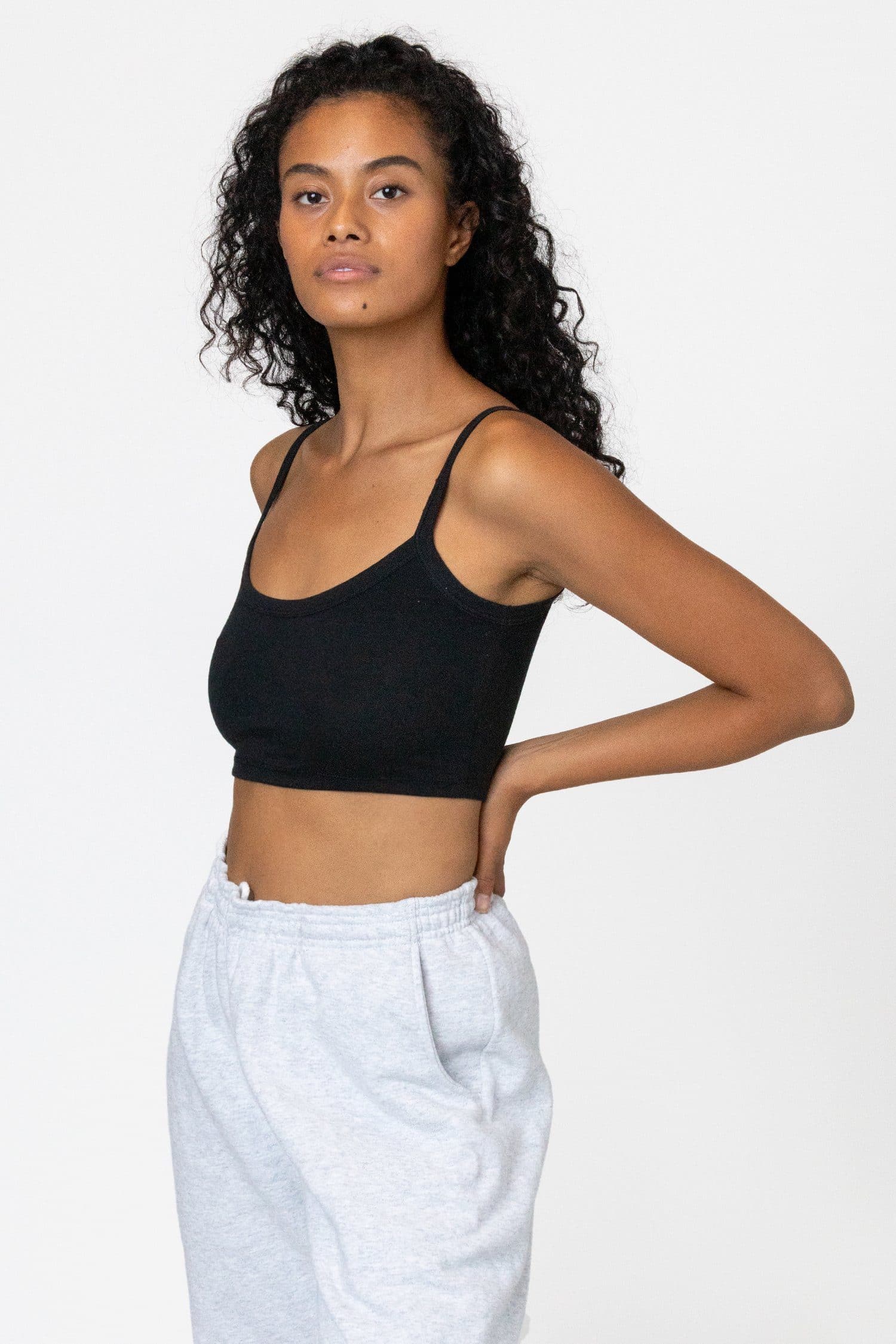 FF016 - Poly Cotton Cropped Spaghetti Tank Top - Image 14