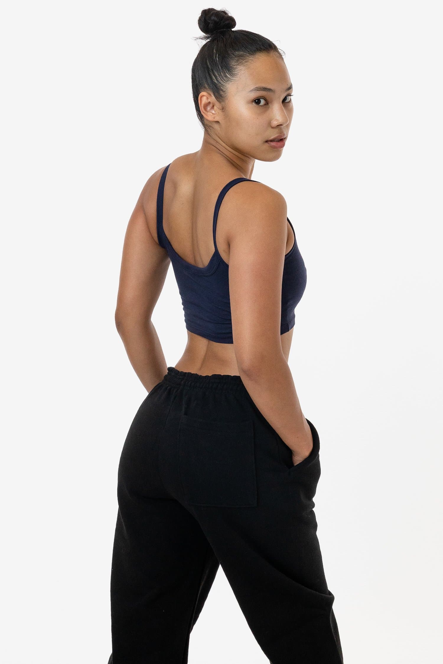 FF016 - Poly Cotton Cropped Spaghetti Tank Top - Image 15