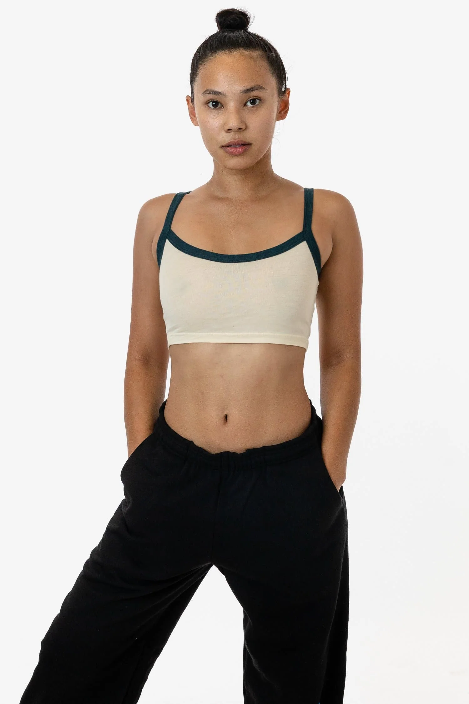 FF016 - Poly Cotton Cropped Spaghetti Tank Top - Image 4