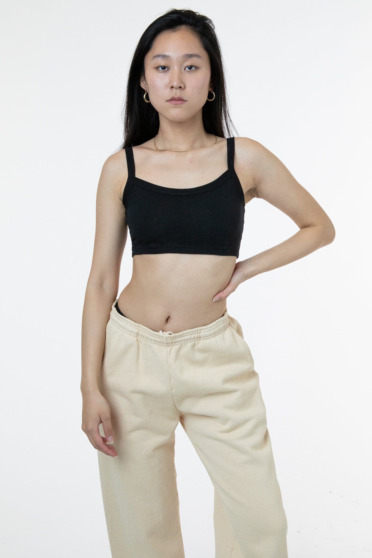 FF016 - Poly Cotton Cropped Spaghetti Tank Top - Image 7