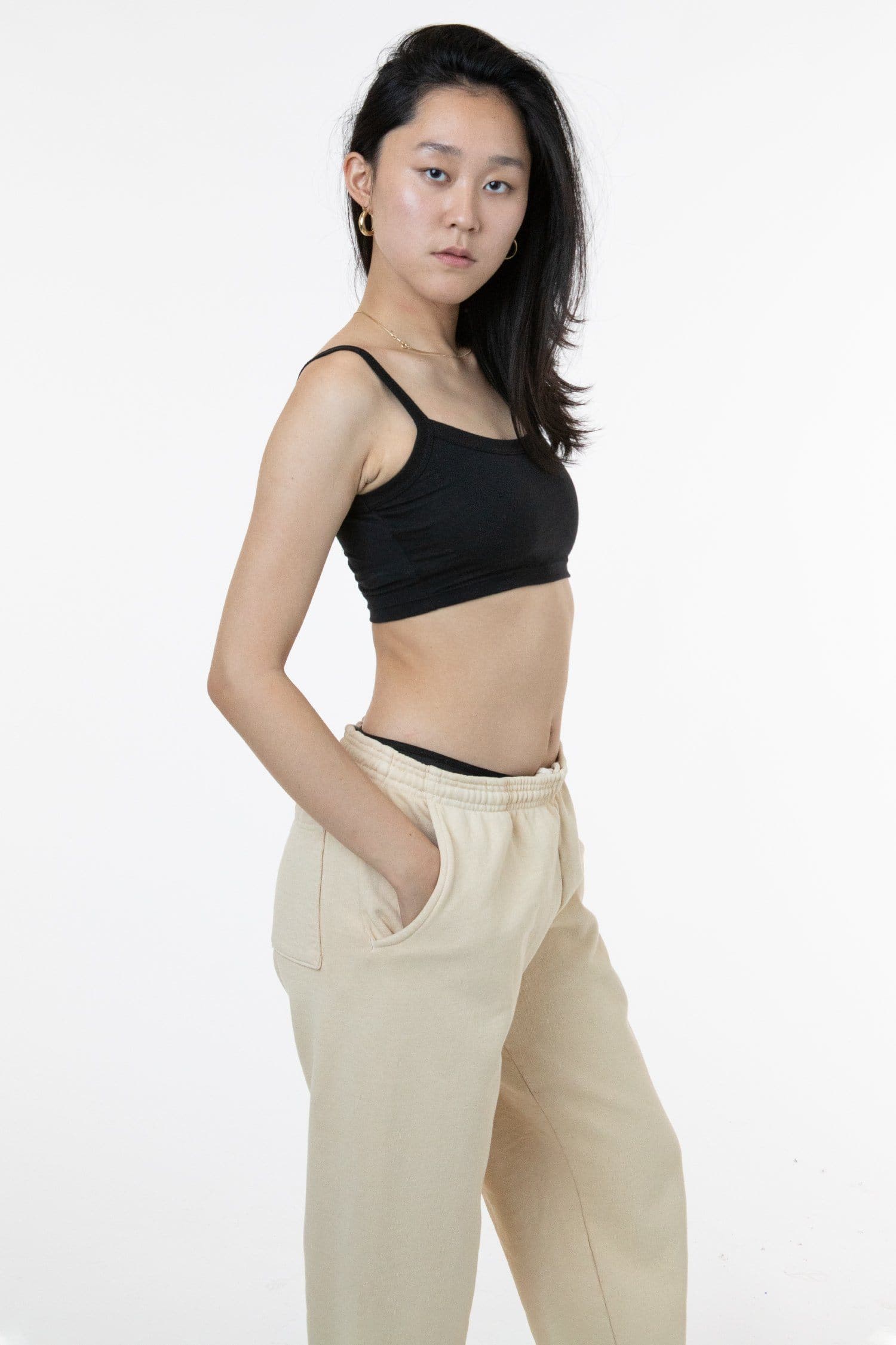 FF016 - Poly Cotton Cropped Spaghetti Tank Top - Image 8