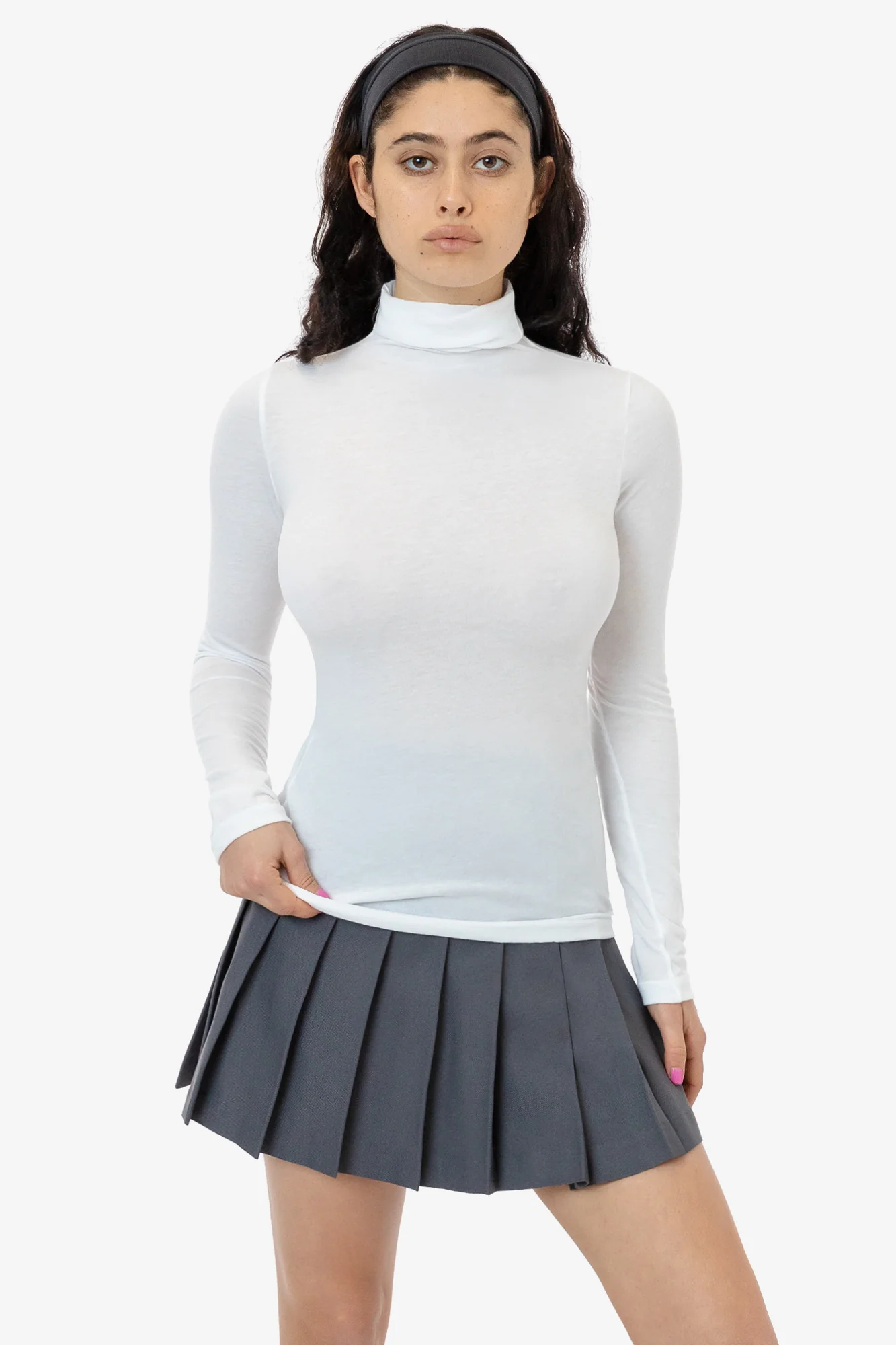 FF306 - 50/50 Poly Cotton Mock Turtleneck - Image 2