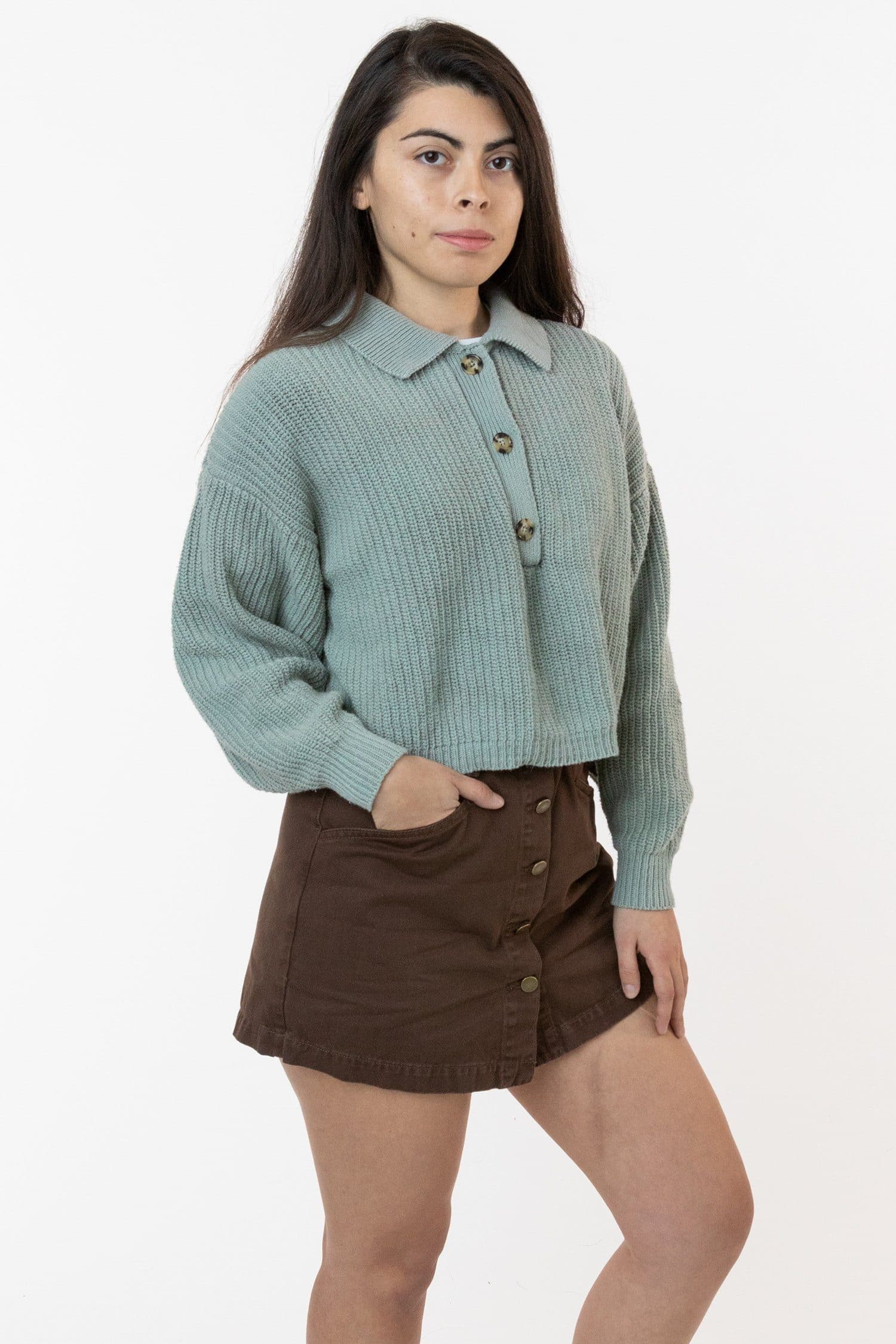 FM30GD - Fisherman Cropped Polo Pullover - Image 10