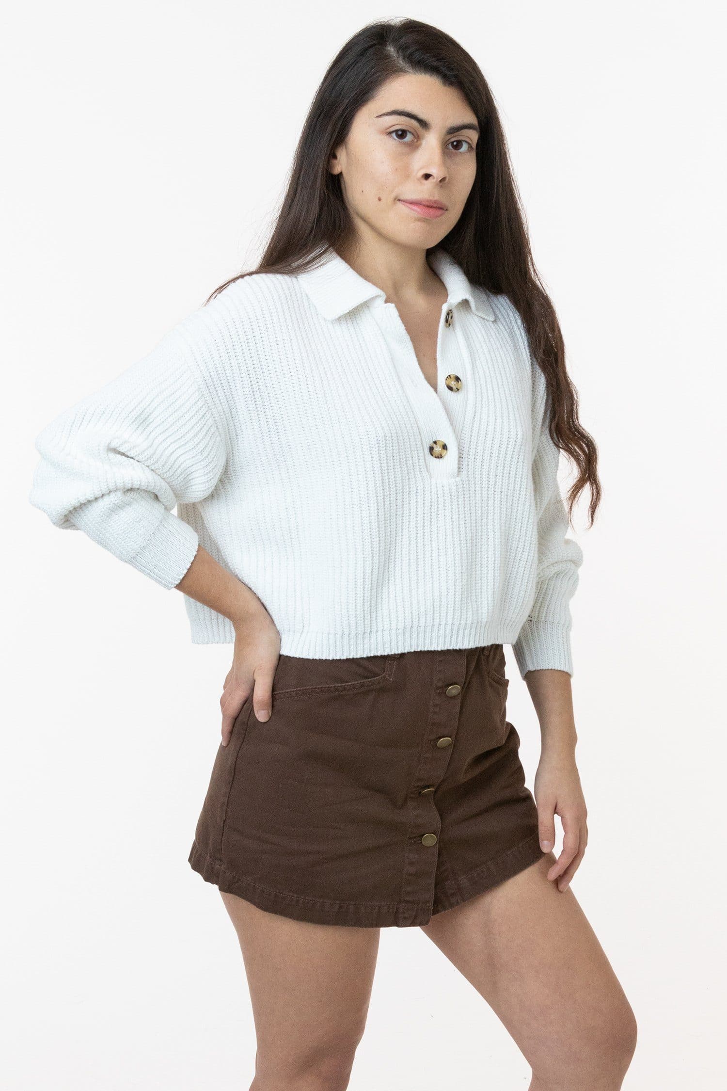 FM30GD - Fisherman Cropped Polo Pullover - Image 3