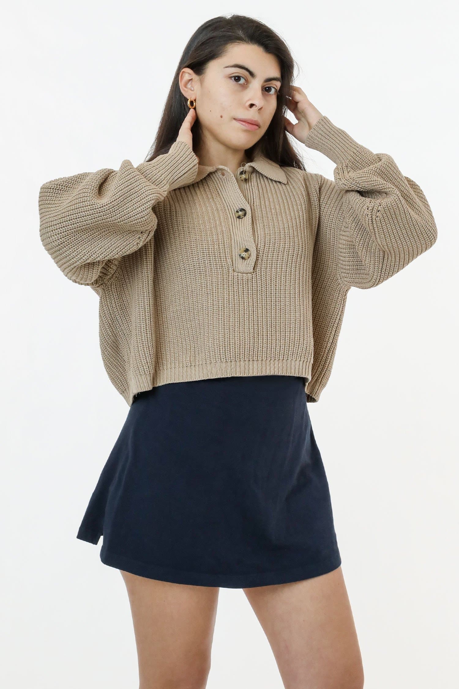FM30GD - Fisherman Cropped Polo Pullover - Image 4