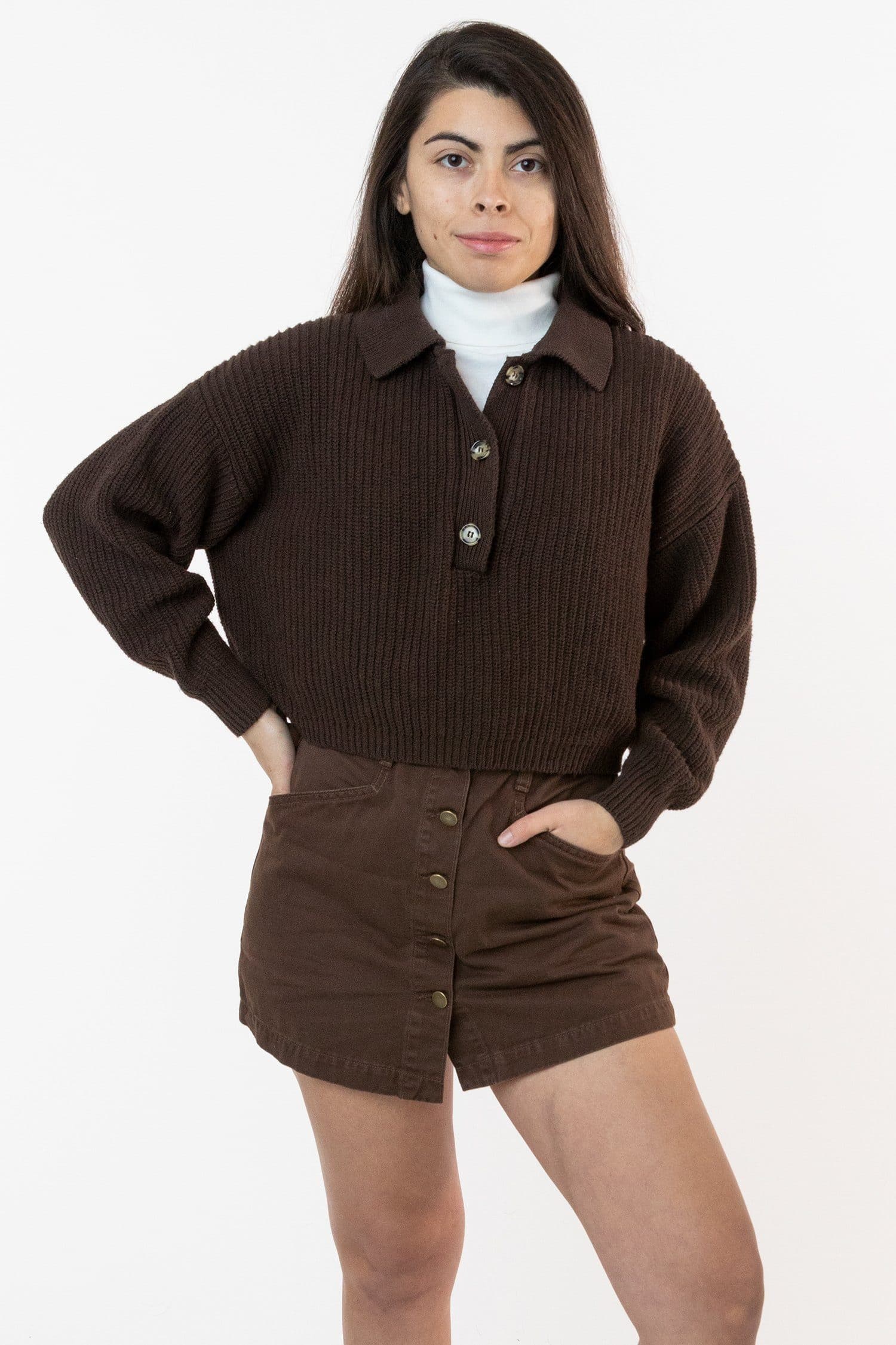FM30GD - Fisherman Cropped Polo Pullover - Image 5