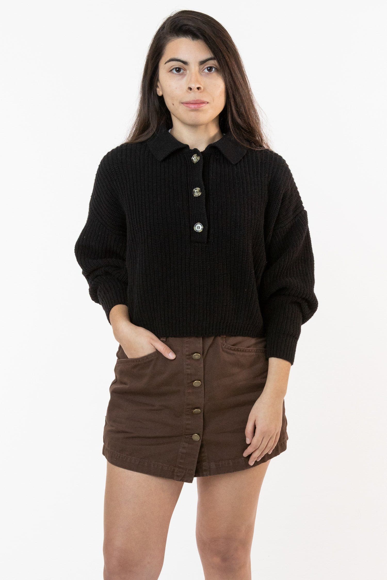 FM30GD - Fisherman Cropped Polo Pullover - Image 6