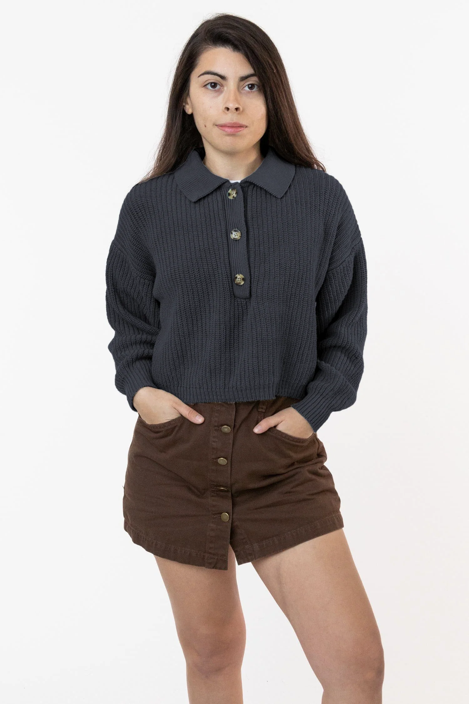 FM30GD - Fisherman Cropped Polo Pullover - Image 7