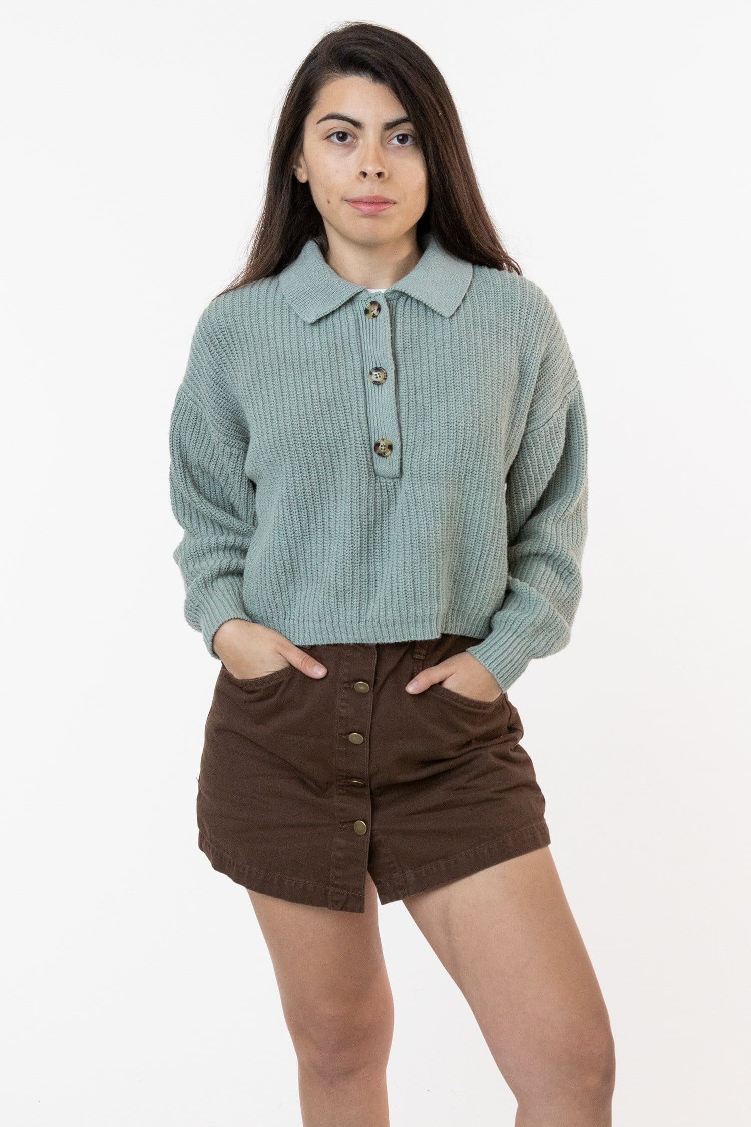 FM30GD - Fisherman Cropped Polo Pullover - Image 9