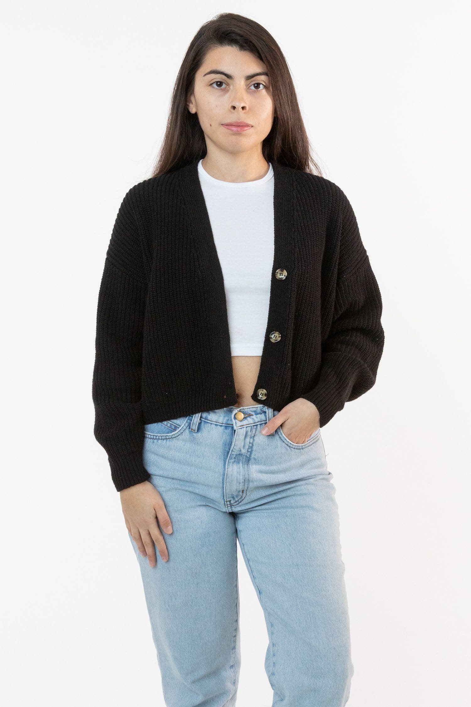 FM35GD - Fisherman Cropped Cardigan - Image 16