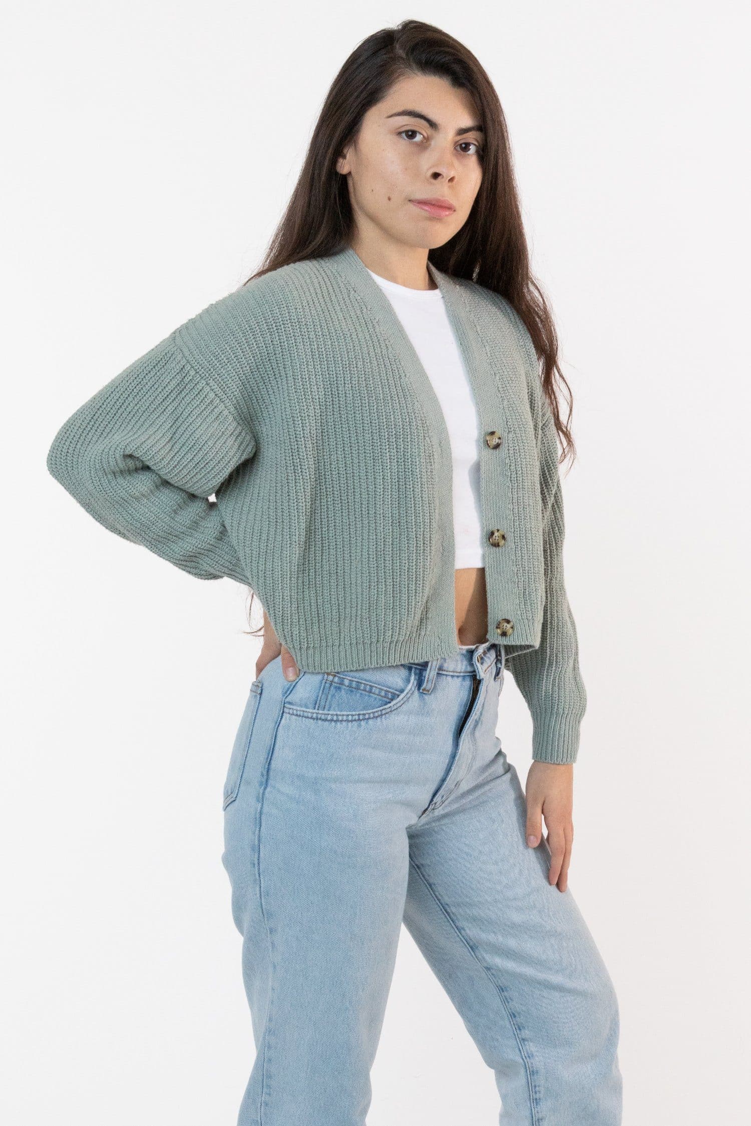 FM35GD - Fisherman Cropped Cardigan - Image 3