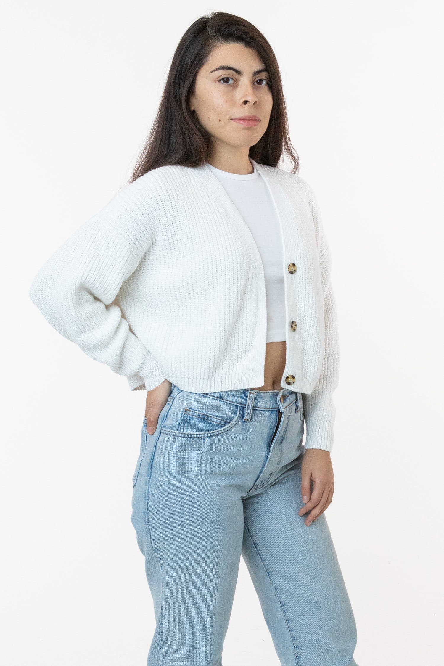 FM35GD - Fisherman Cropped Cardigan - Image 4