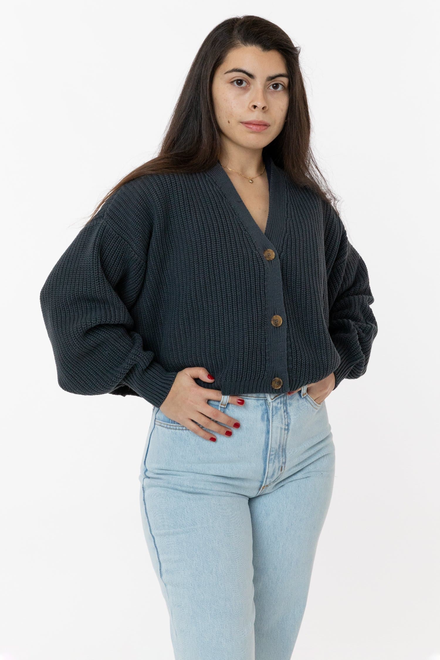 FM35GD - Fisherman Cropped Cardigan - Image 5