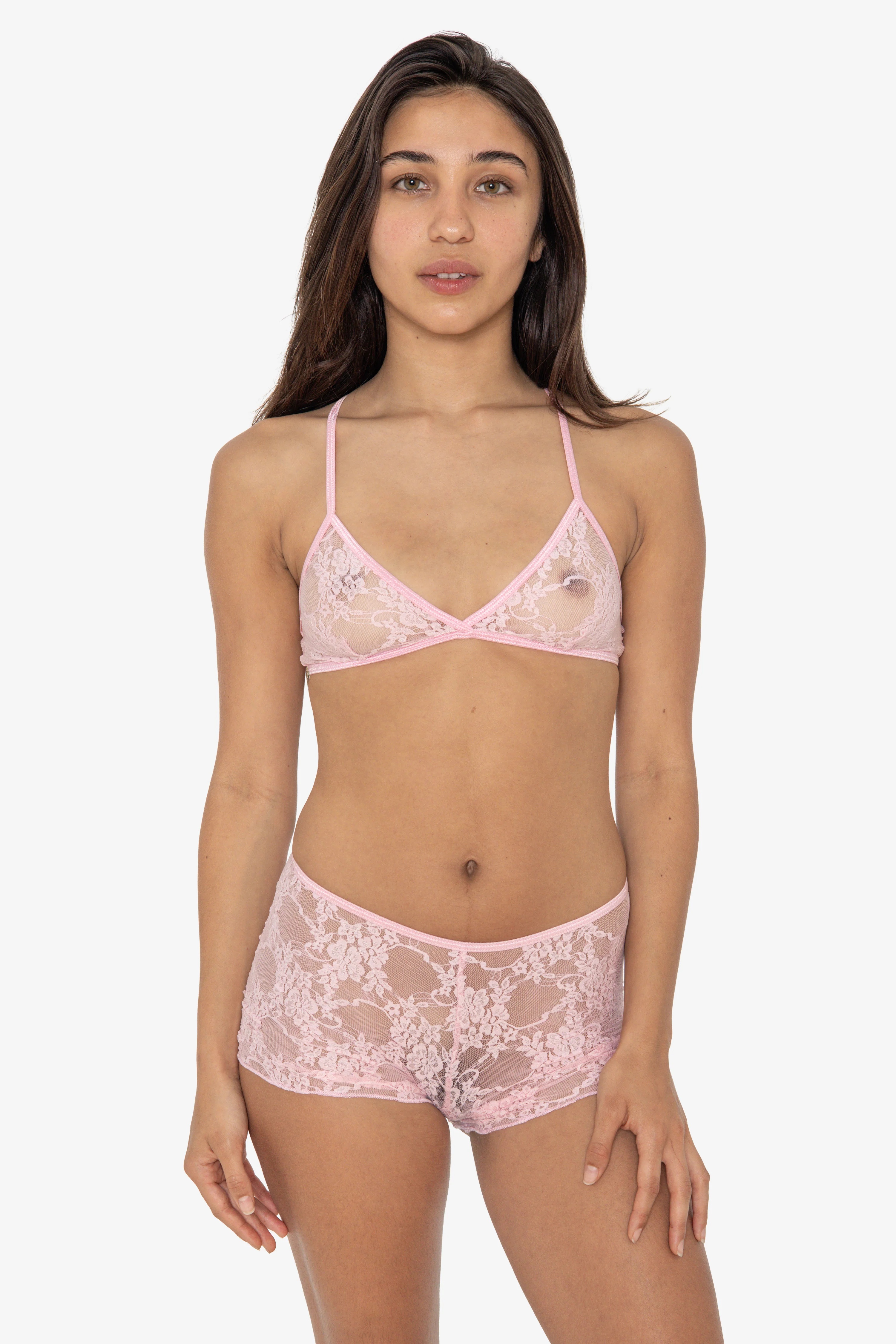 FNS030 - Floral Lace Girly Lounge Short - Image 8