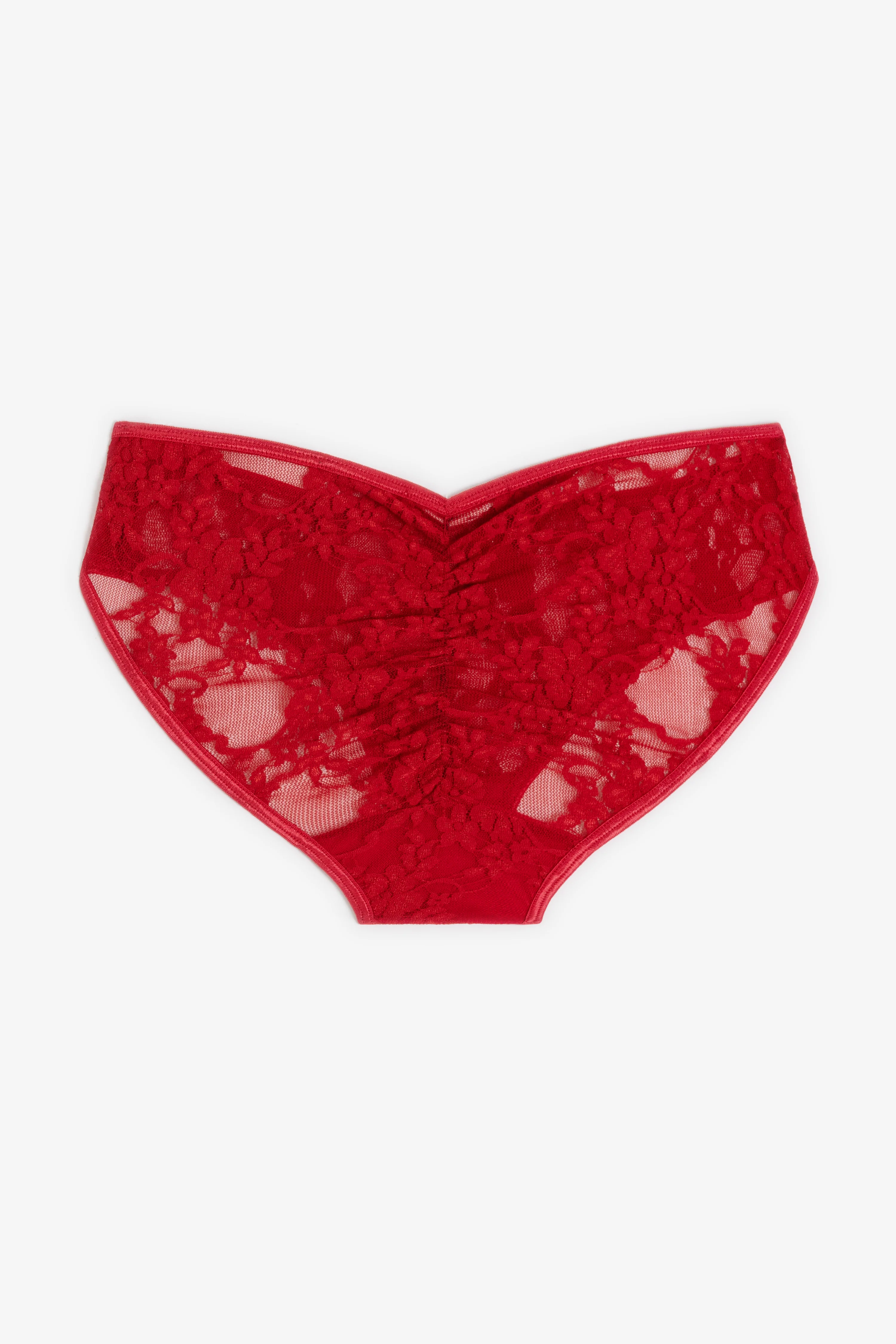 FNS08 - Floral Lace Ruched Back Bikini Panty - Image 7
