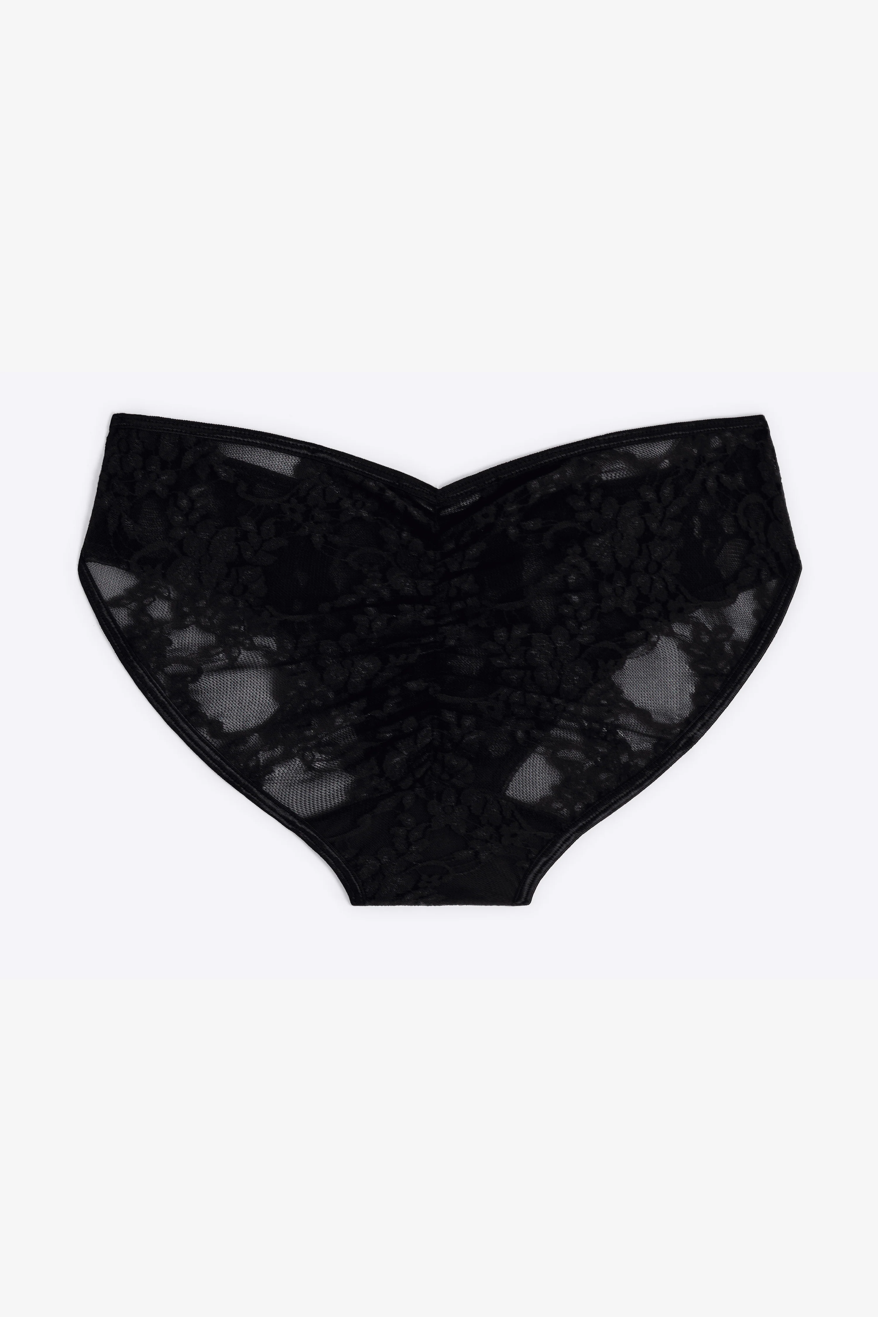 FNS08 - Floral Lace Ruched Back Bikini Panty - Image 9