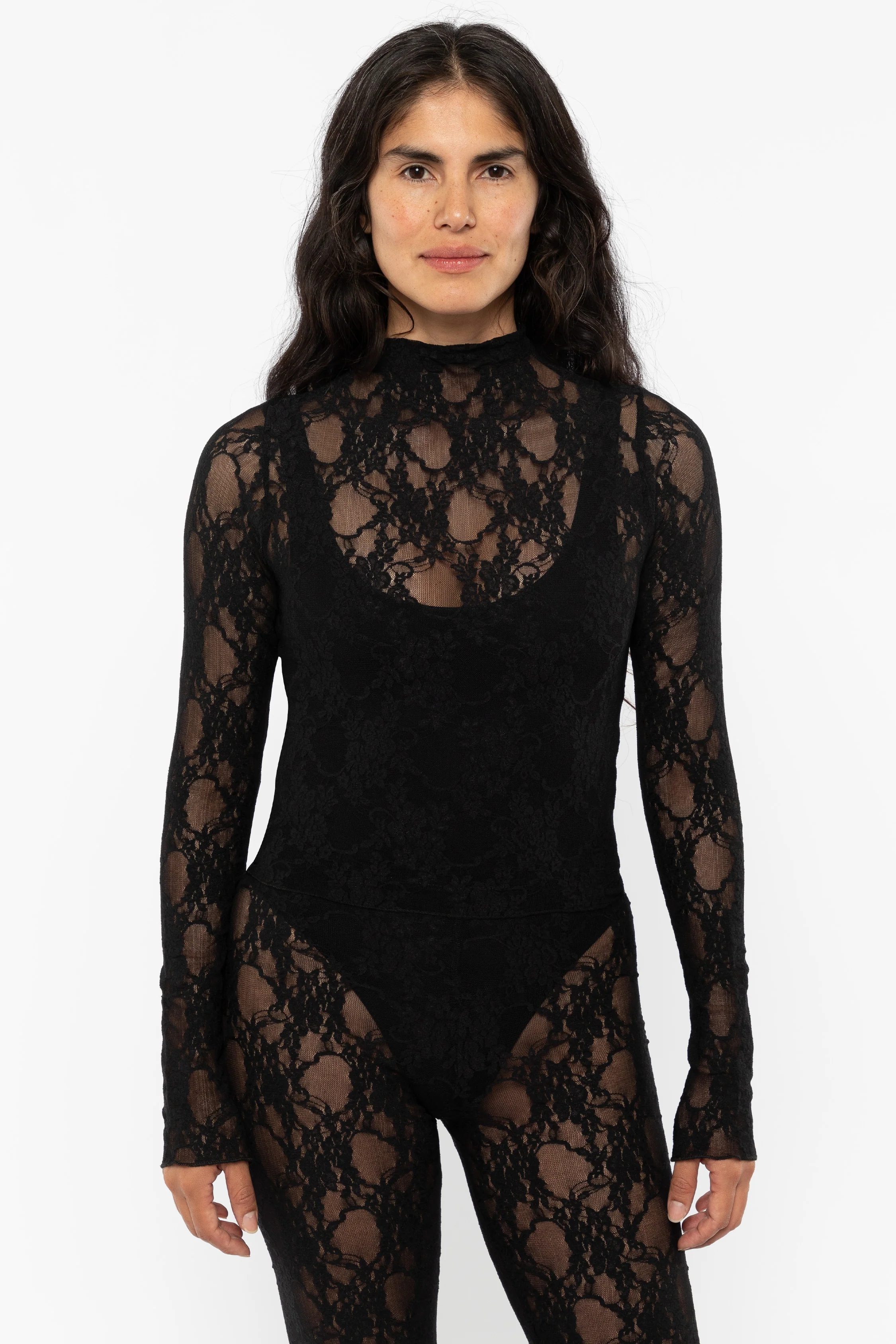 FNS306 - Floral Lace Long Sleeve Top - Image 6