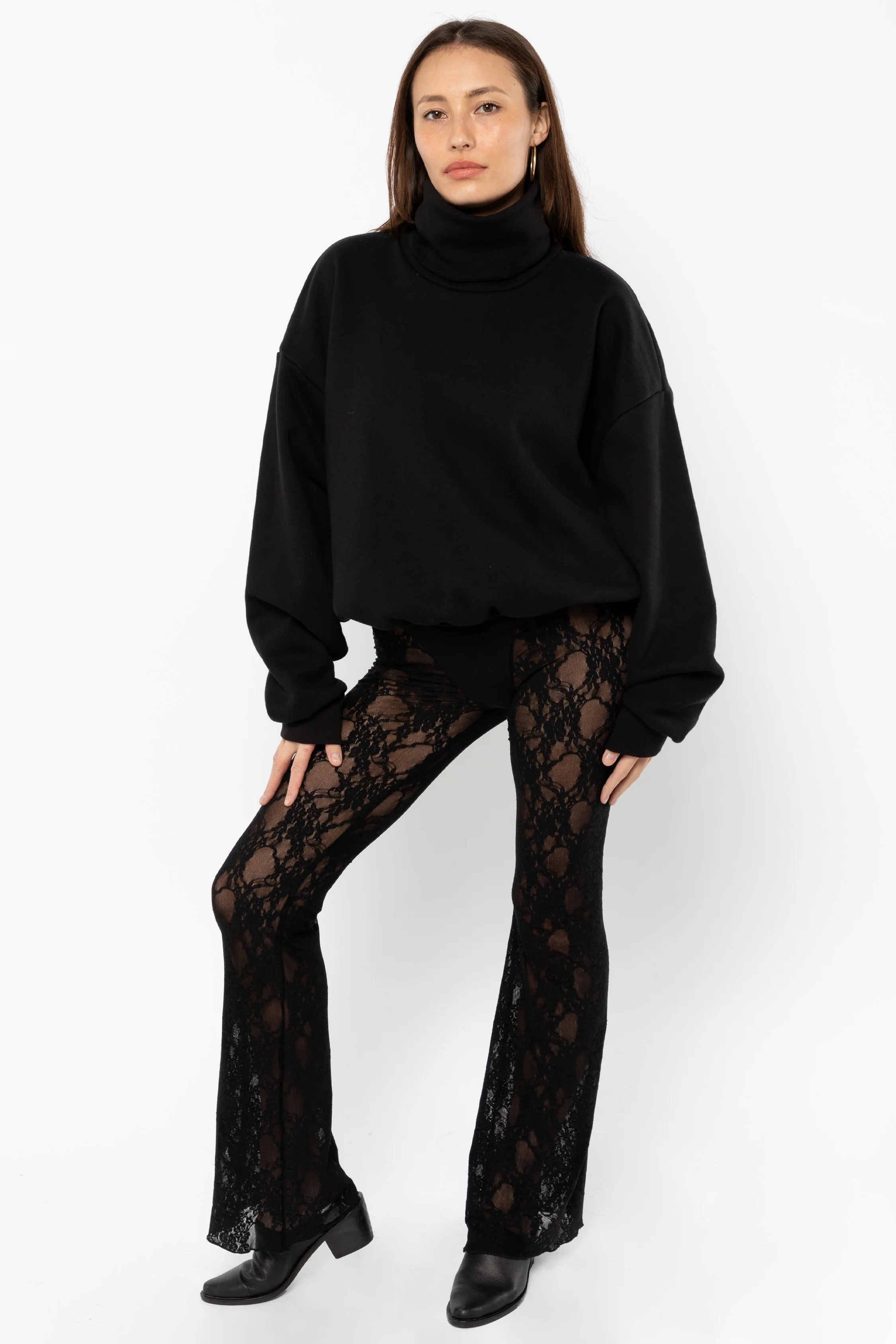 FNS300 - Floral Lace Flare Leggings - Image 13