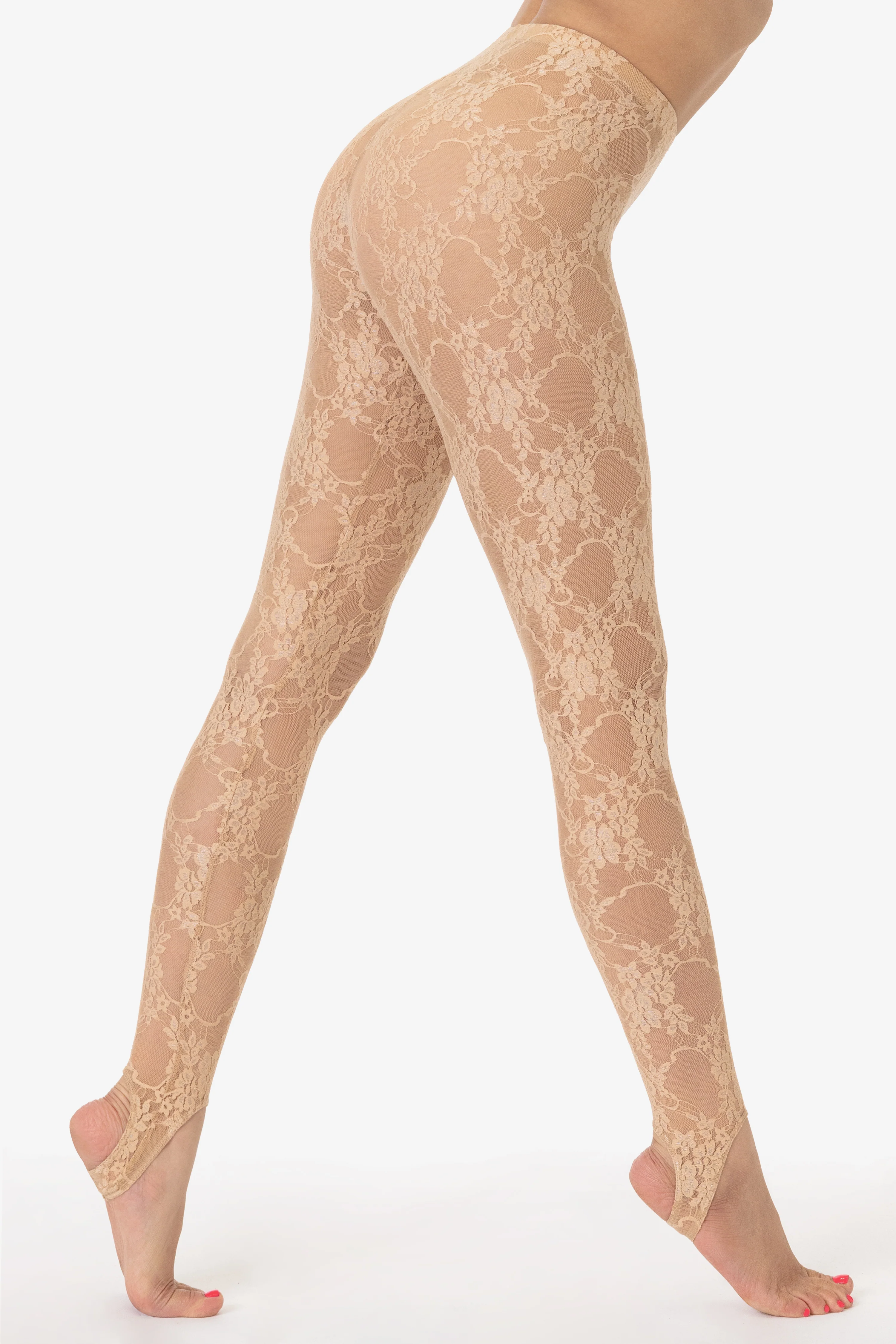 FNS3269 - Floral Lace Stirrup Legging - Image 2