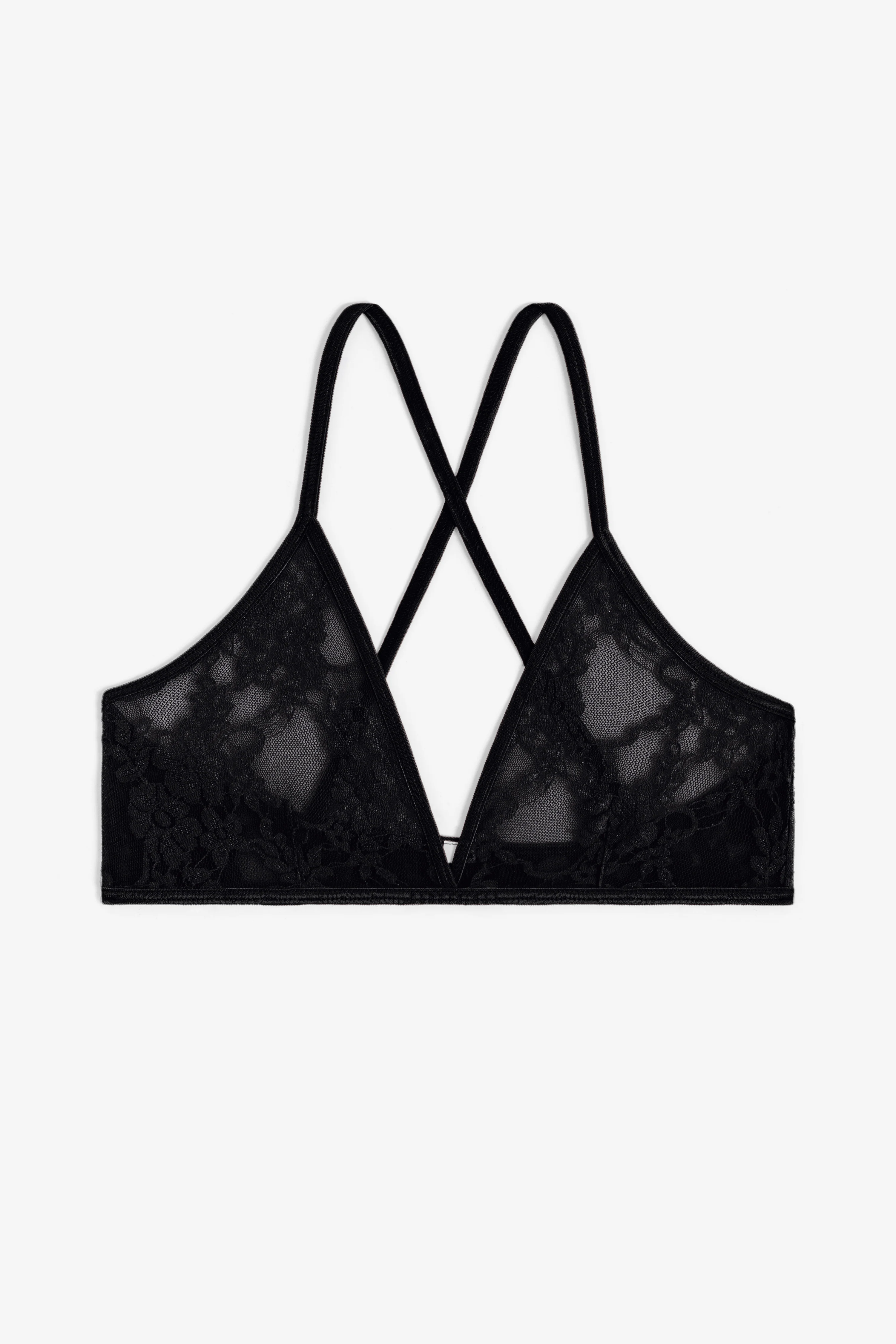 FNS92 - Floral Lace Crossback Bra - Image 20