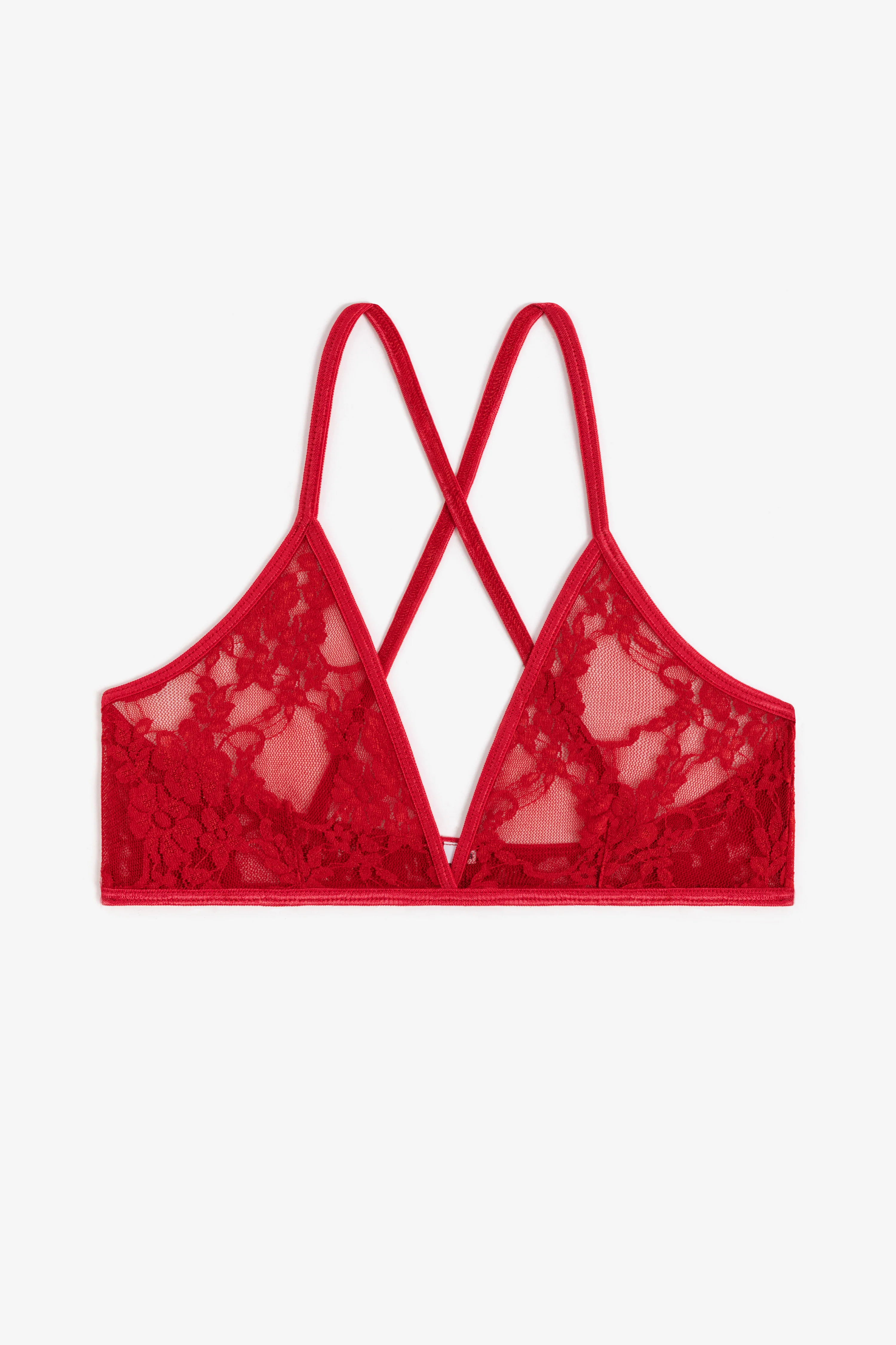 FNS92 - Floral Lace Crossback Bra - Image 21