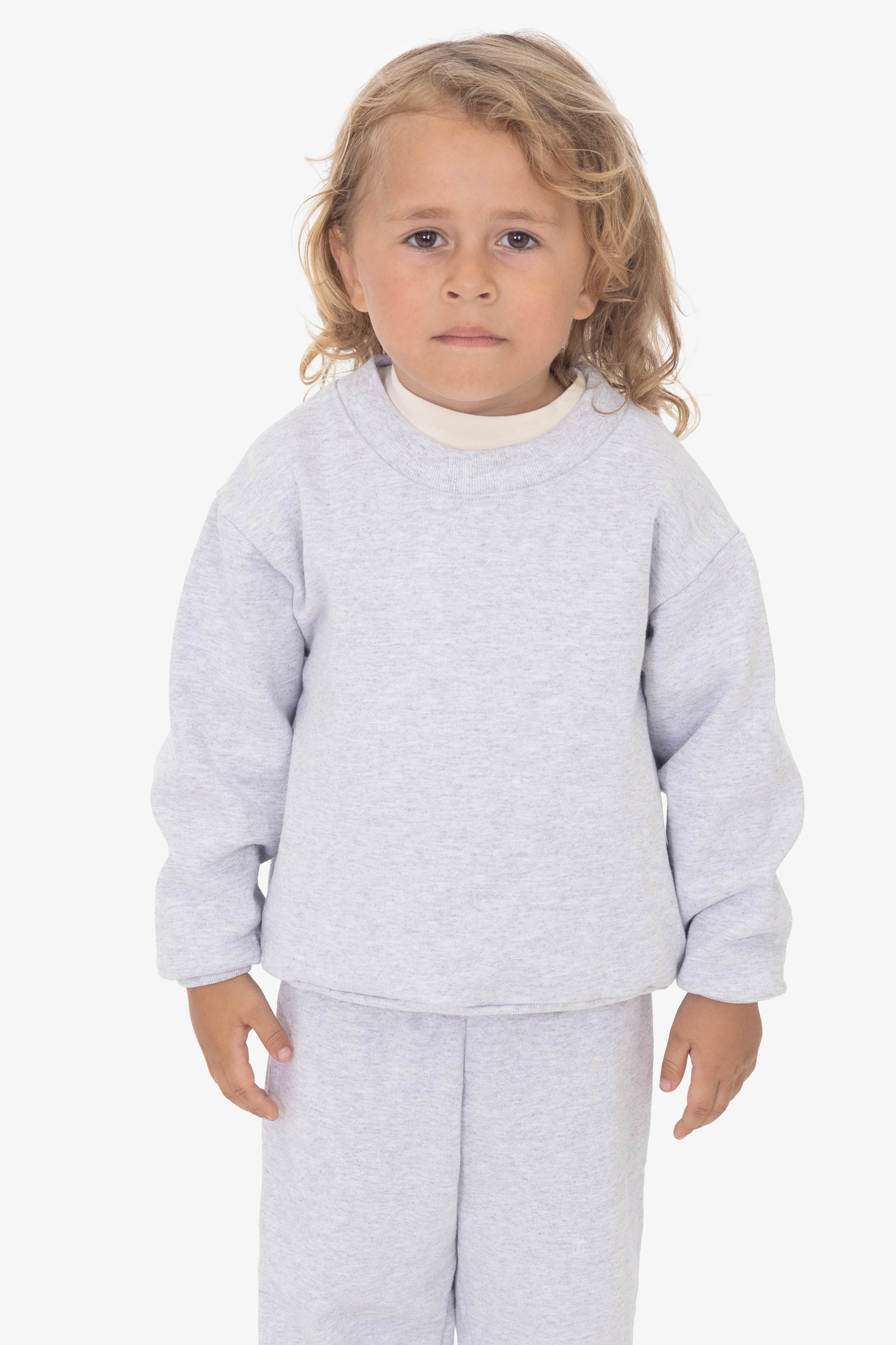 HF-107 - Kids Heavy Fleece Crewneck Sweatshirt - Image 2