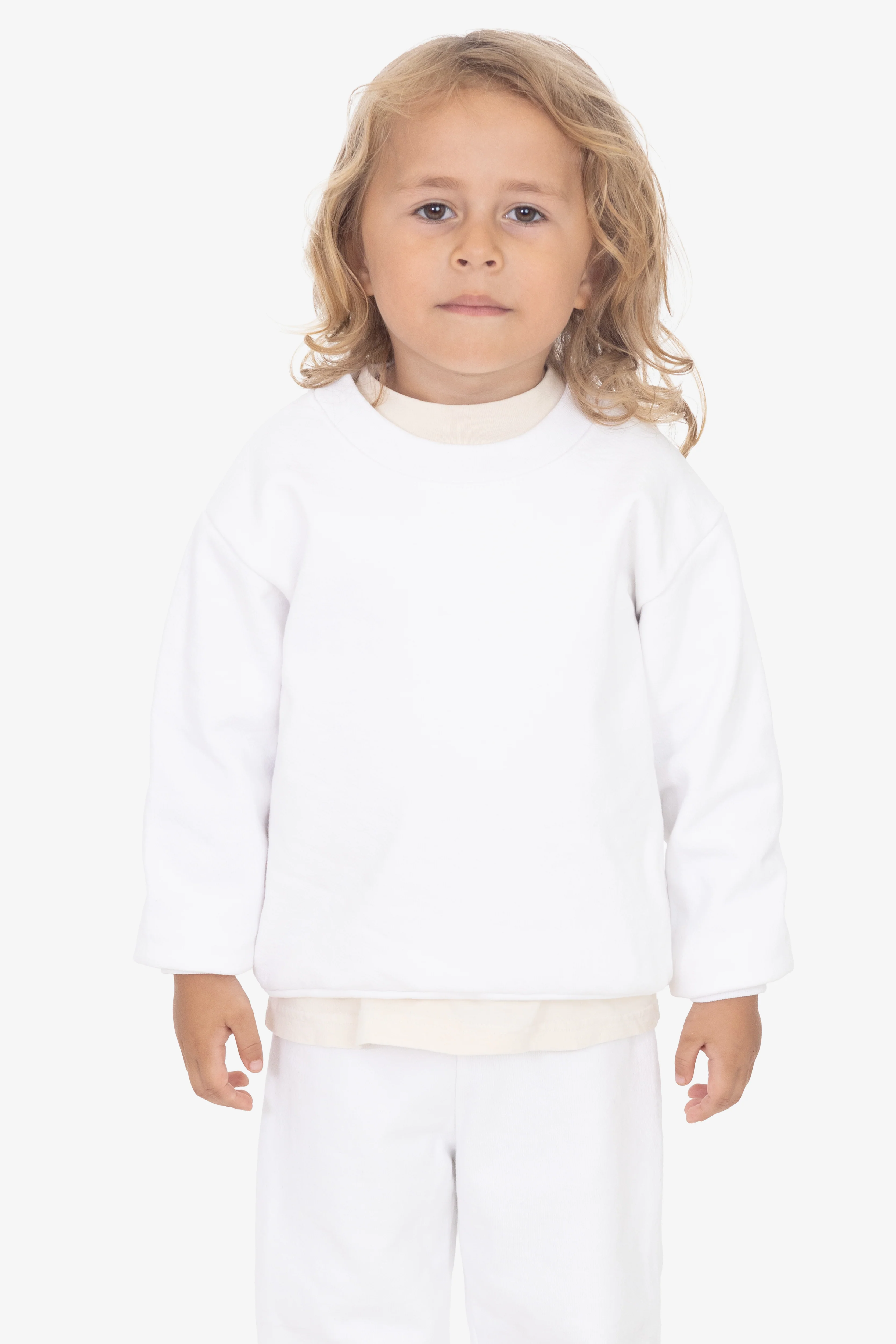 HF-107 - Kids Heavy Fleece Crewneck Sweatshirt - Image 3