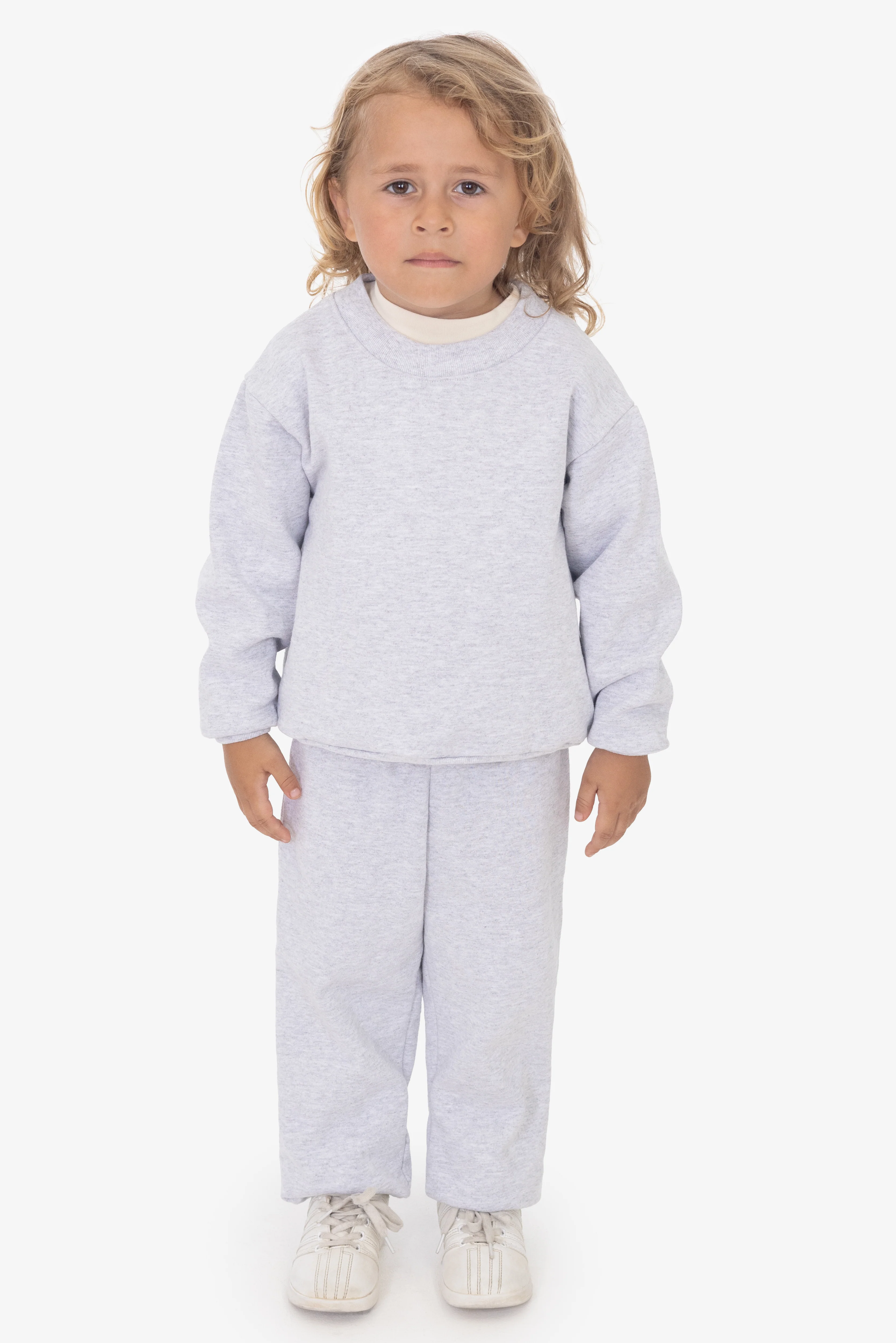 HF-107 - Kids Heavy Fleece Crewneck Sweatshirt - Image 4