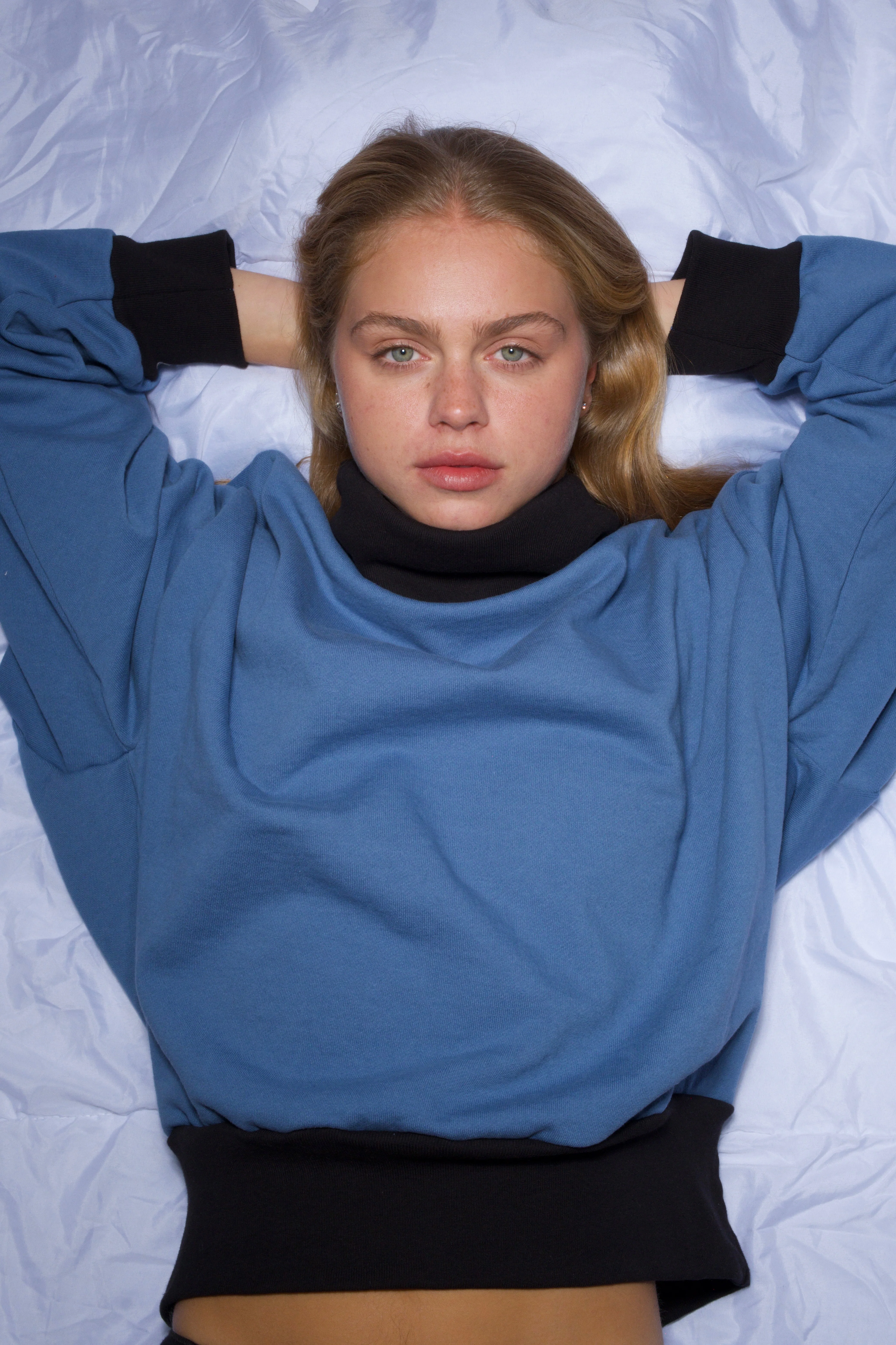 HF-313 - Heavy Fleece Oversized Turtleneck Sweater with Contrast Rib - Image 9