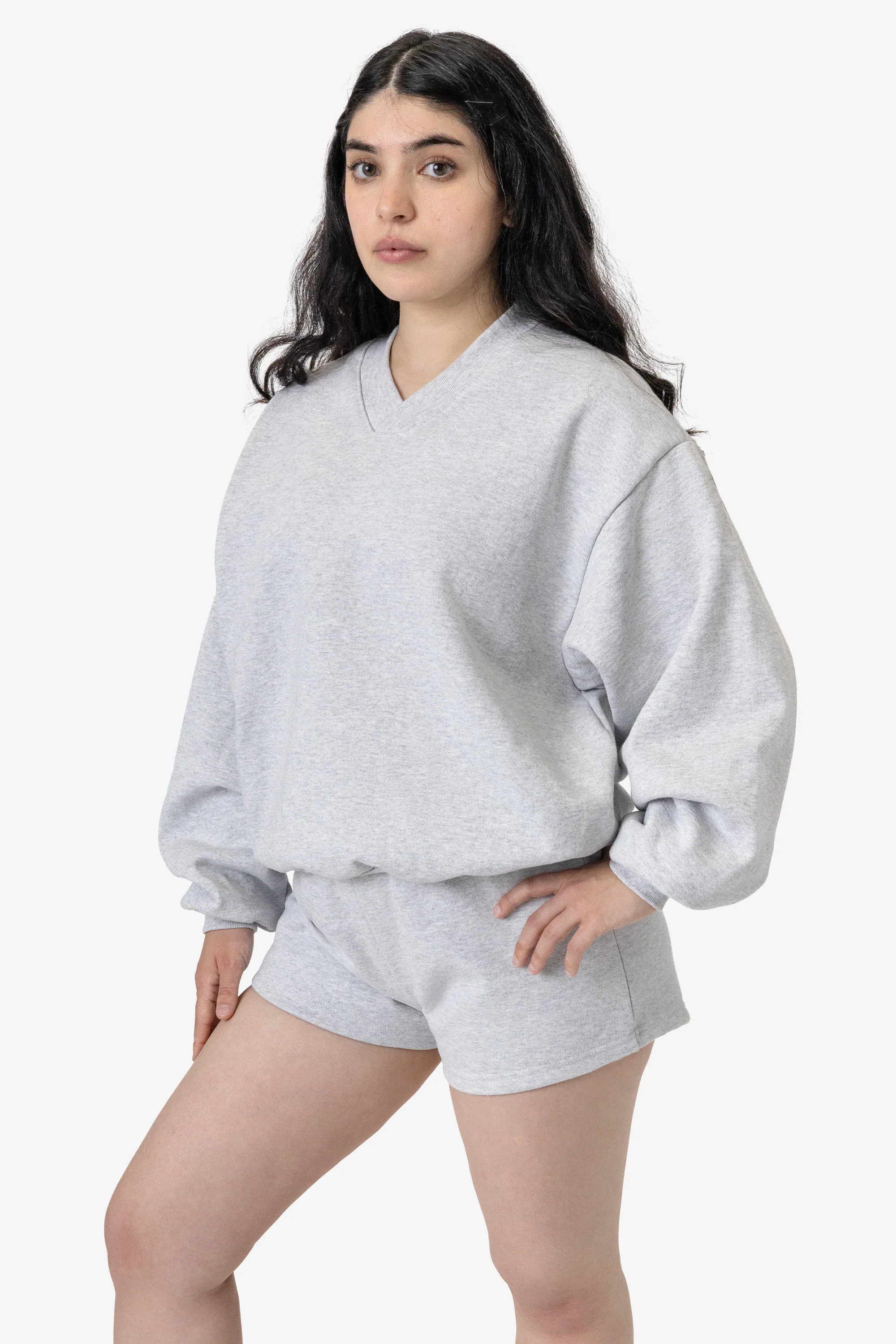 HF-56WIDE - Heavy Fleece V-Neck Wide Fit Sweatshirt - Image 4