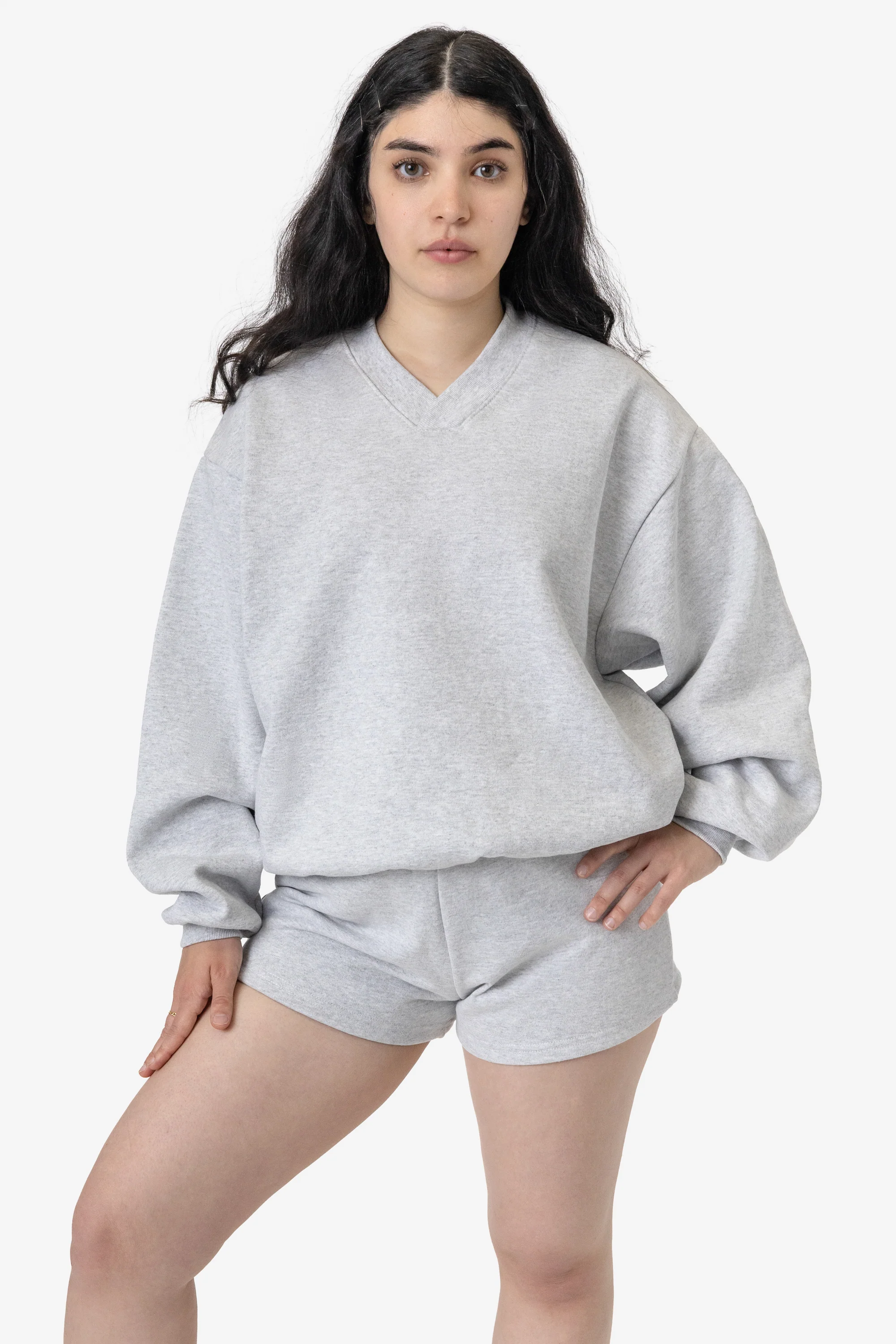 HF-56WIDE - Heavy Fleece V-Neck Wide Fit Sweatshirt - Image 5