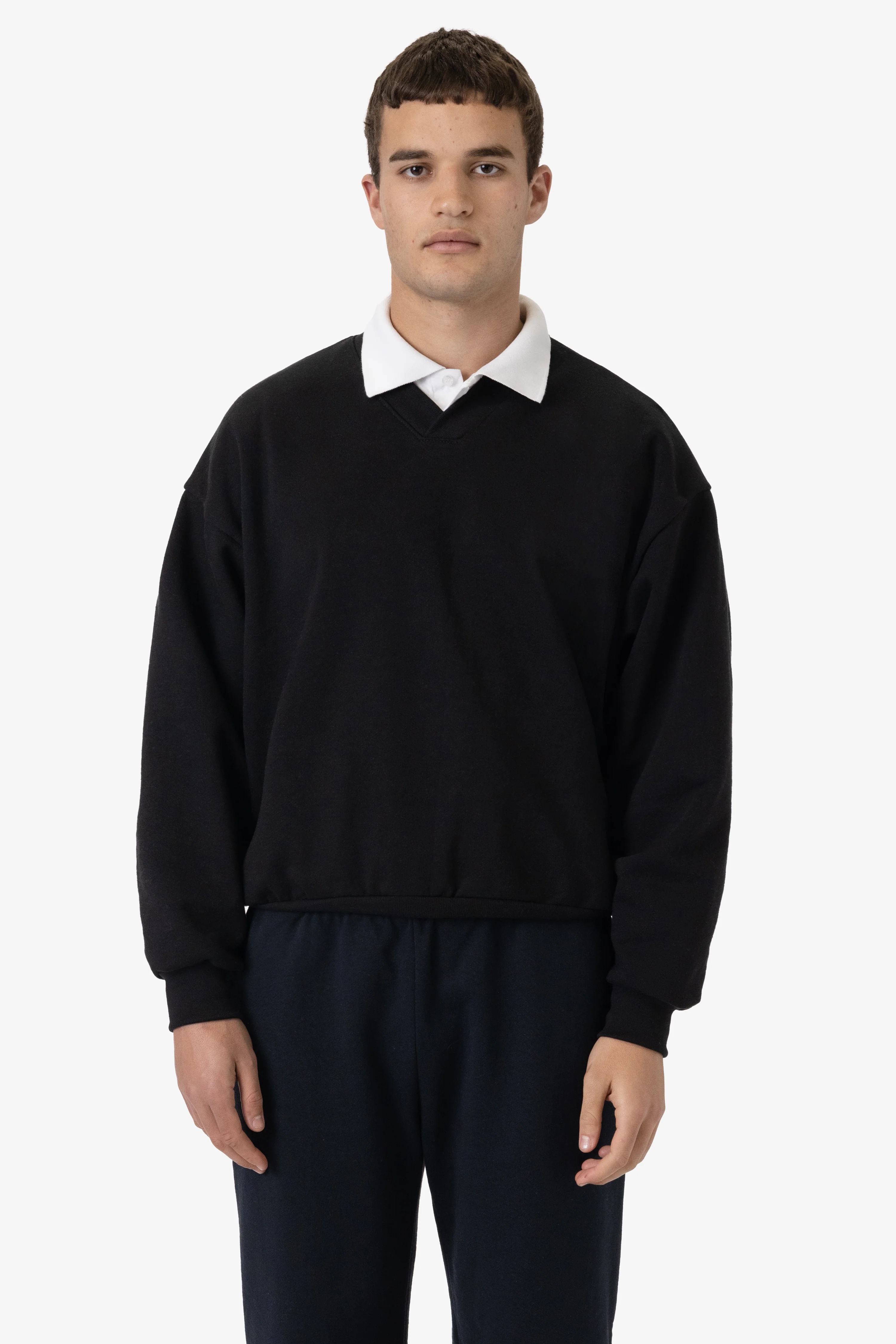 HF-56WIDE - Heavy Fleece V-Neck Wide Fit Sweatshirt - Image 6