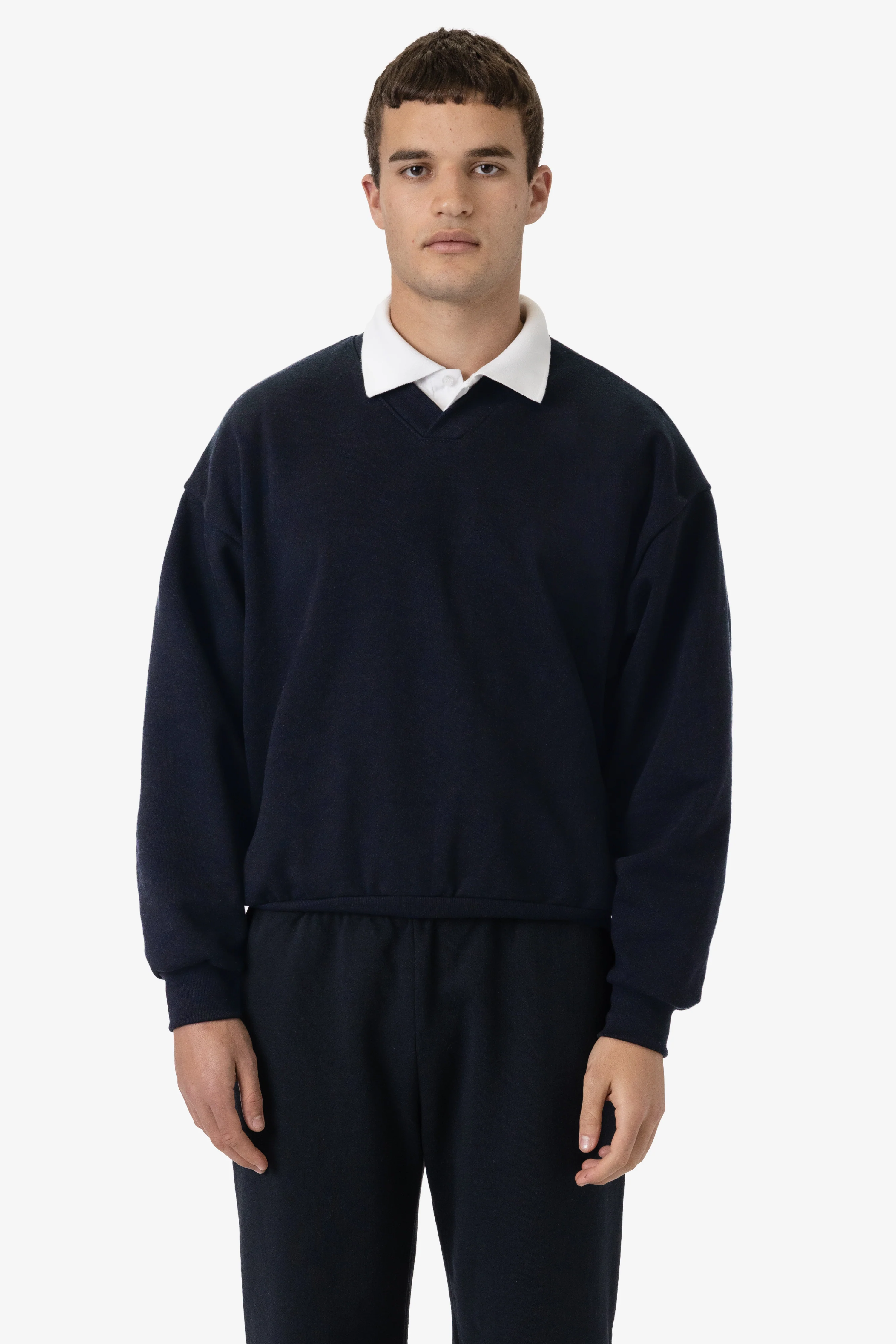 HF-56WIDE - Heavy Fleece V-Neck Wide Fit Sweatshirt - Image 7