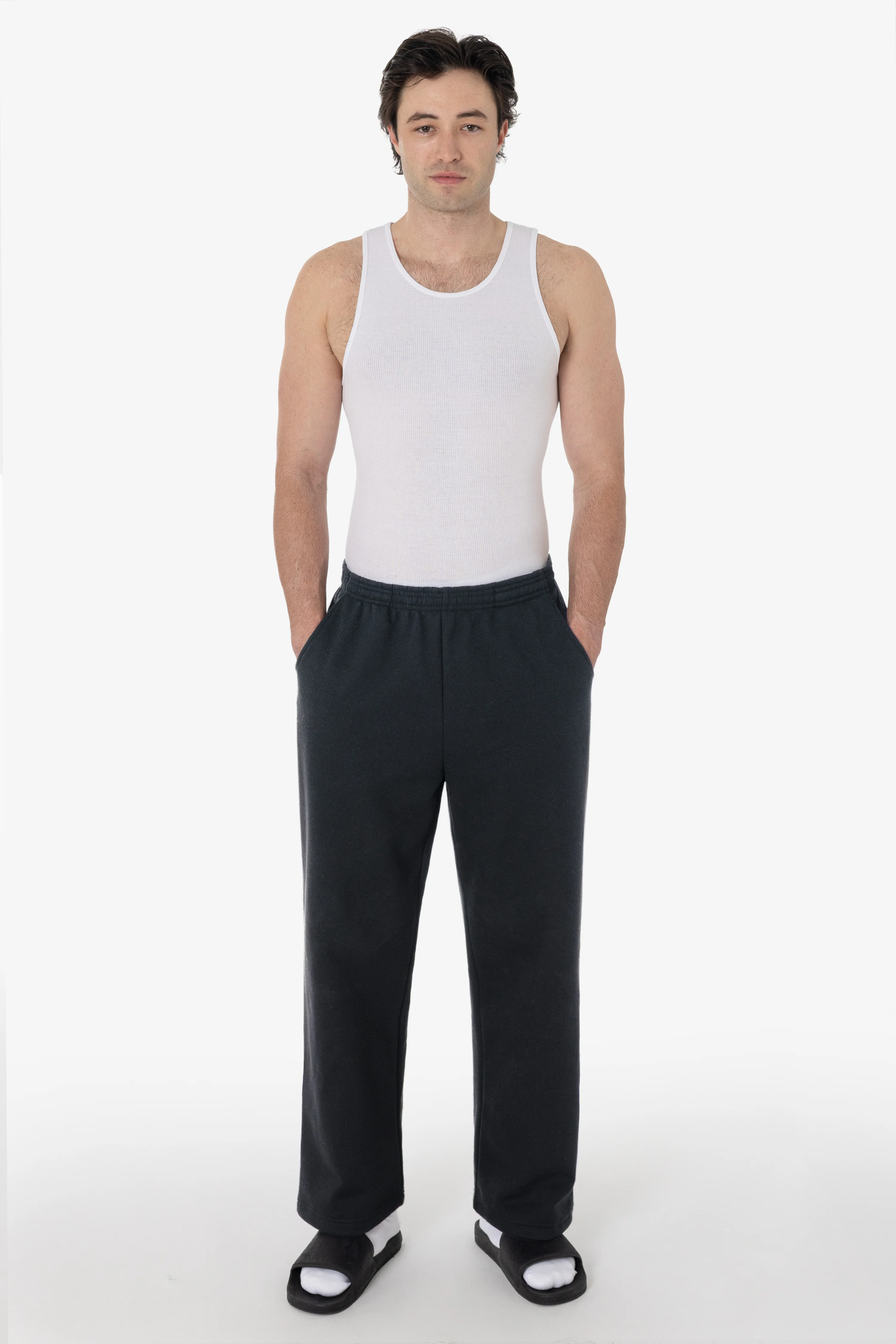 HF05 - Heavy Fleece Wide Leg Sweatpants (Piece Dye) - Image 3