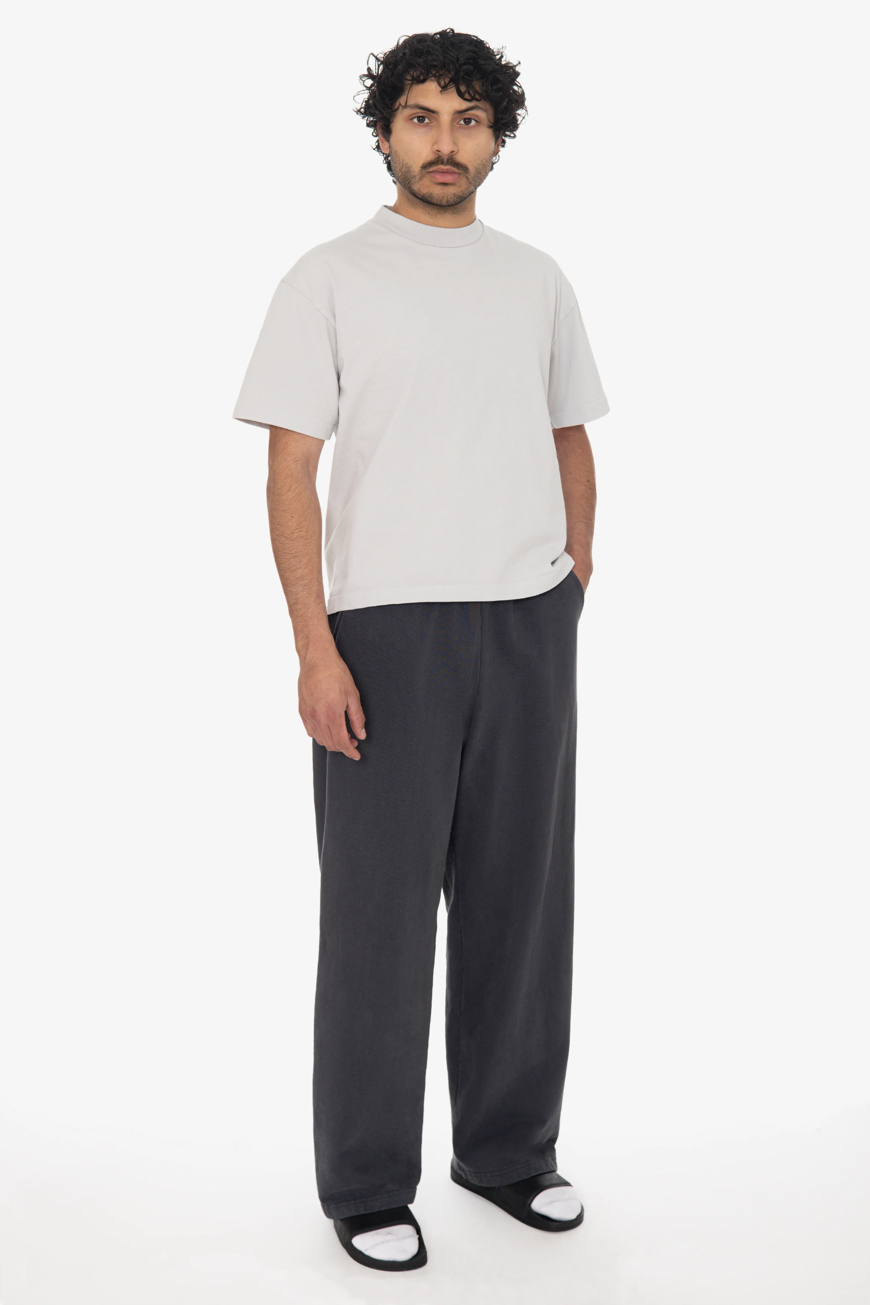 HF05 - Heavy Fleece Wide Leg Sweatpants (Garment Dye) - Image 2
