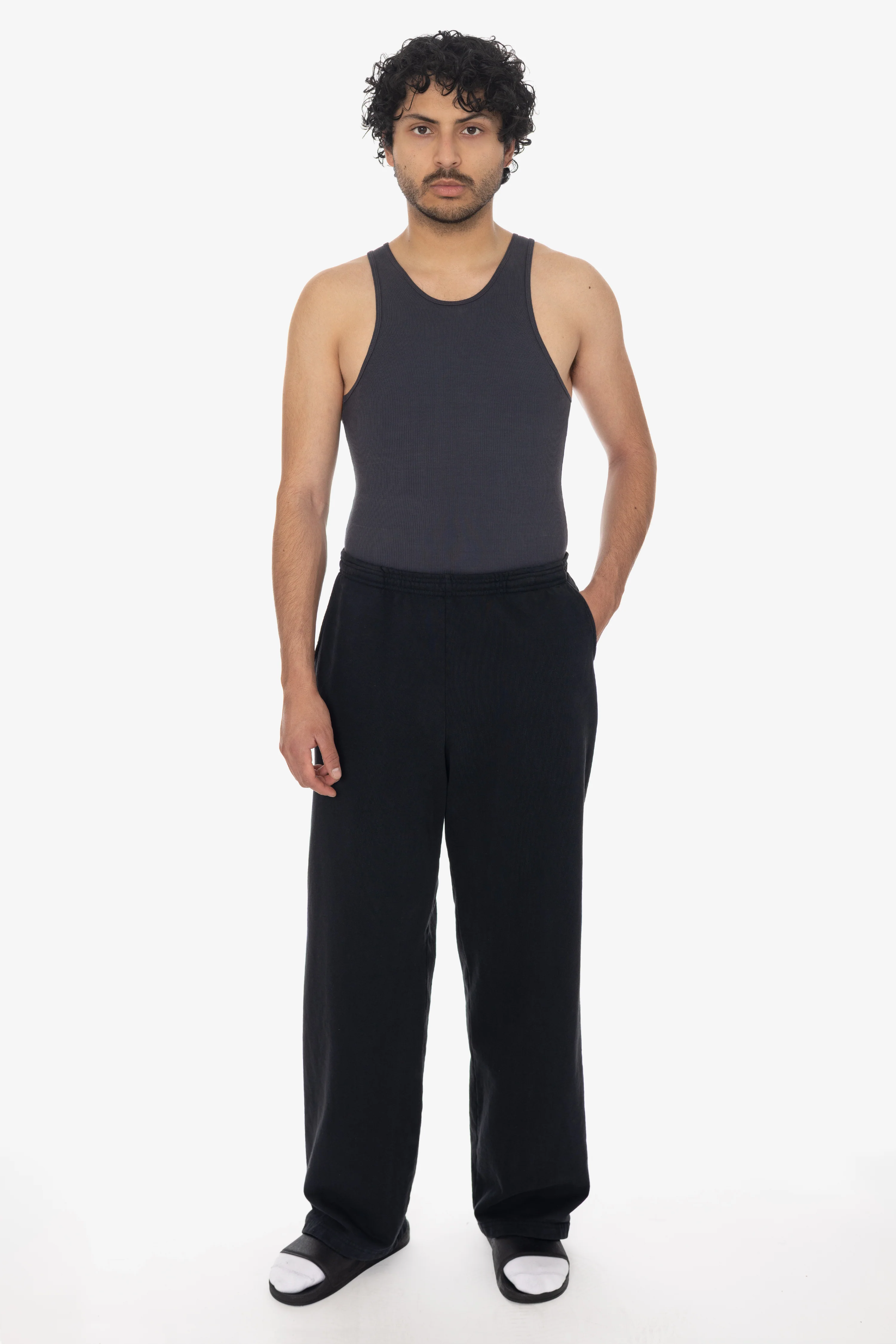 HF05 - Heavy Fleece Wide Leg Sweatpants (Garment Dye) - Image 3