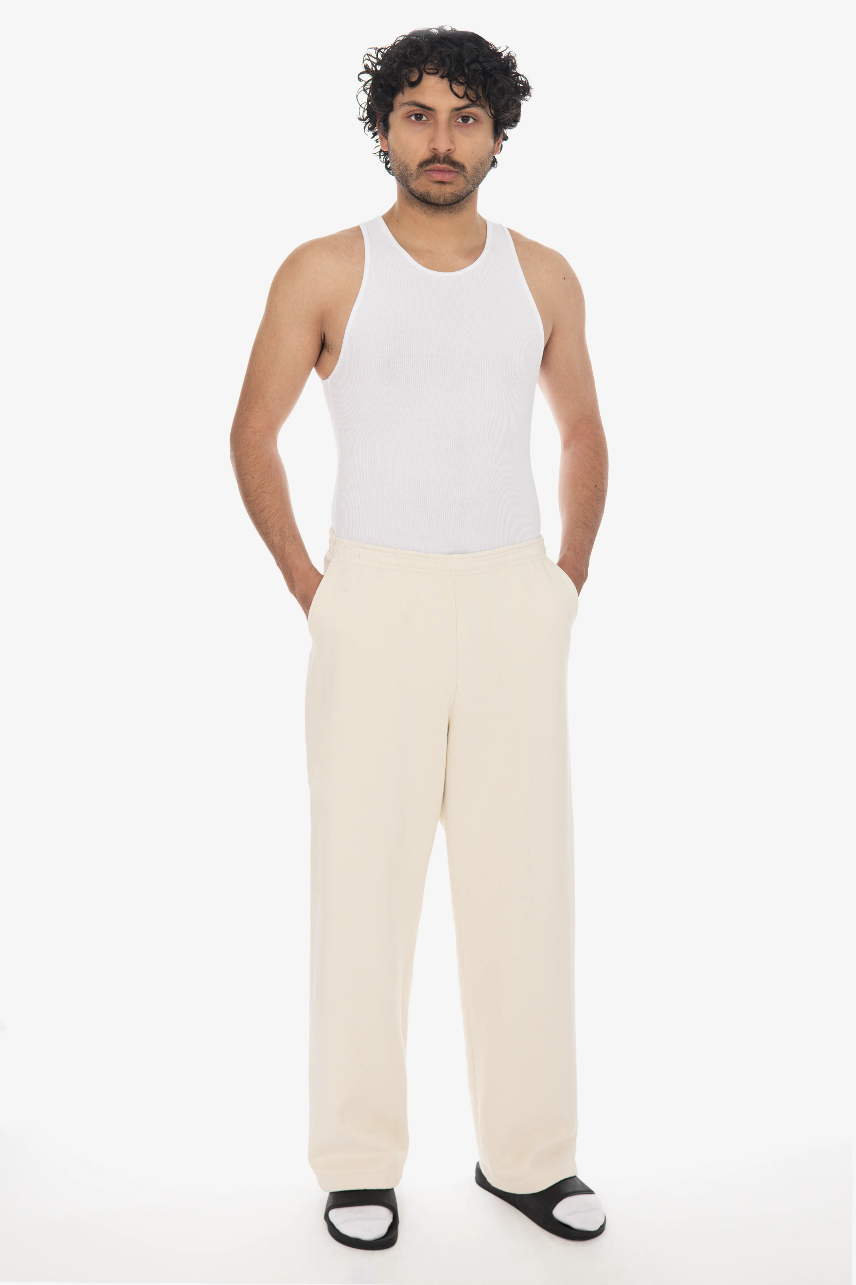 HF05 - Heavy Fleece Wide Leg Sweatpants (Garment Dye) - Image 4