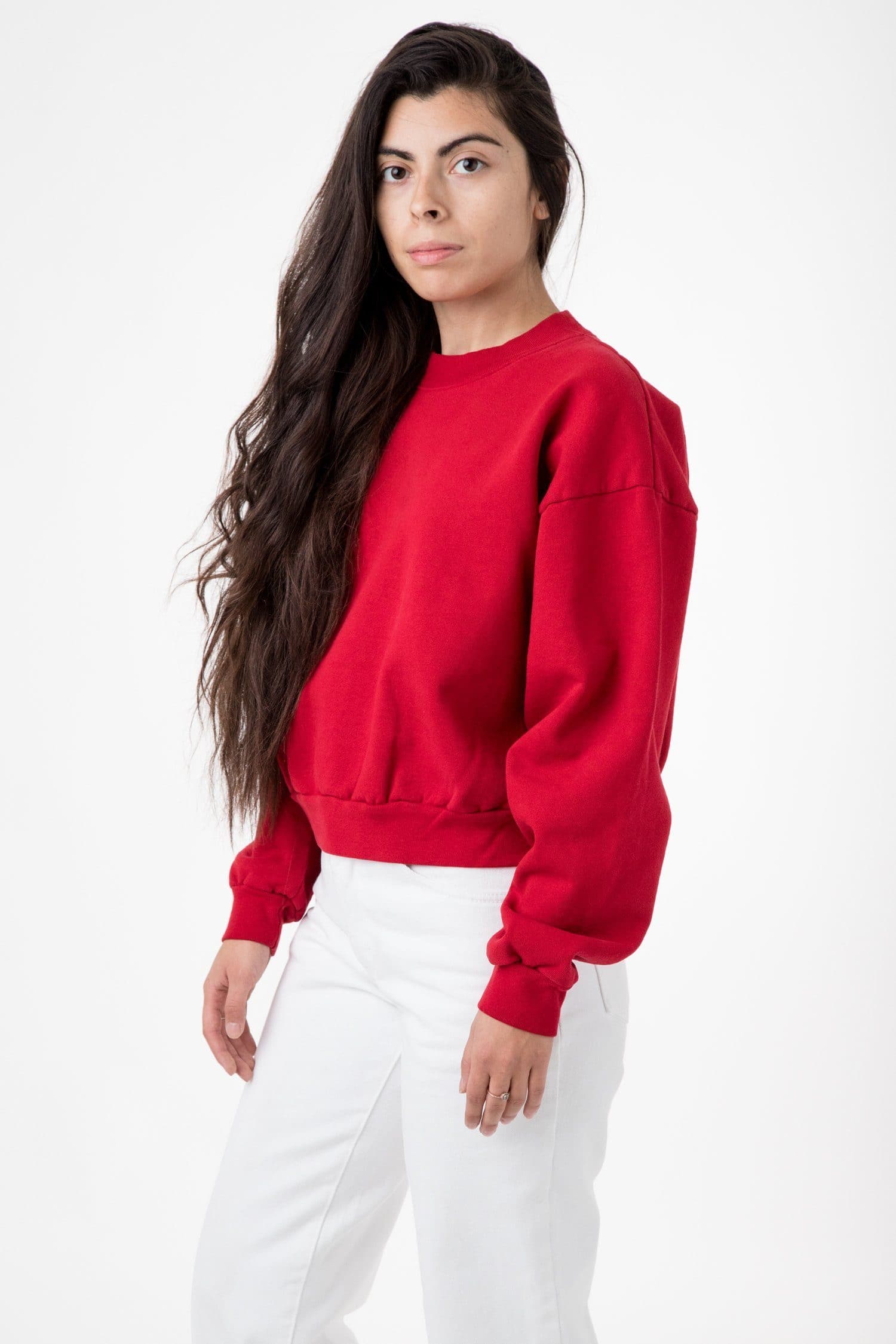 HF06 - Heavy Fleece Cropped Mock Neck Pullover (Garment Dye) - Image 13