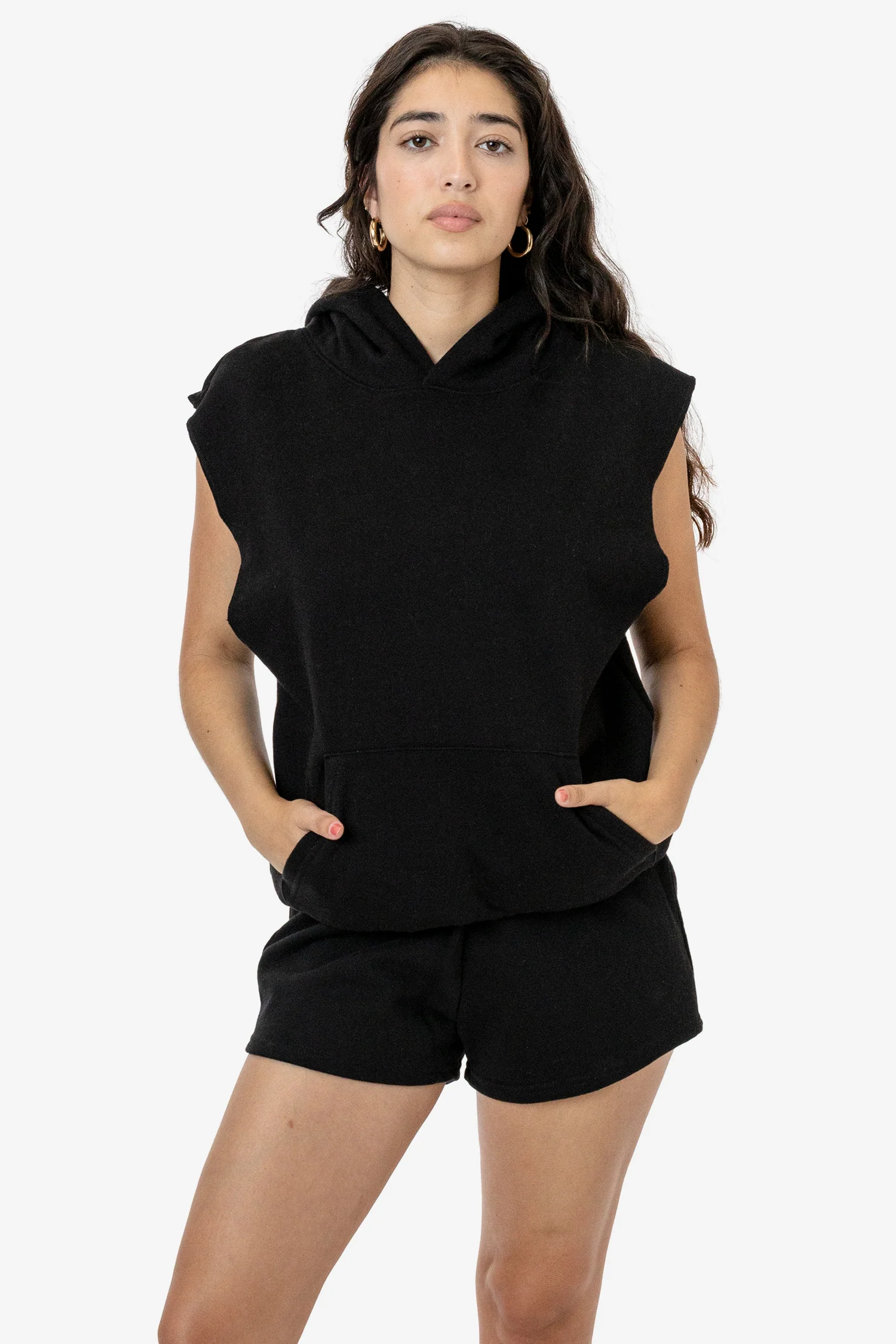 HF08 - Heavy Fleece Sleeveless Hoodie (Piece Dye) - Image 10