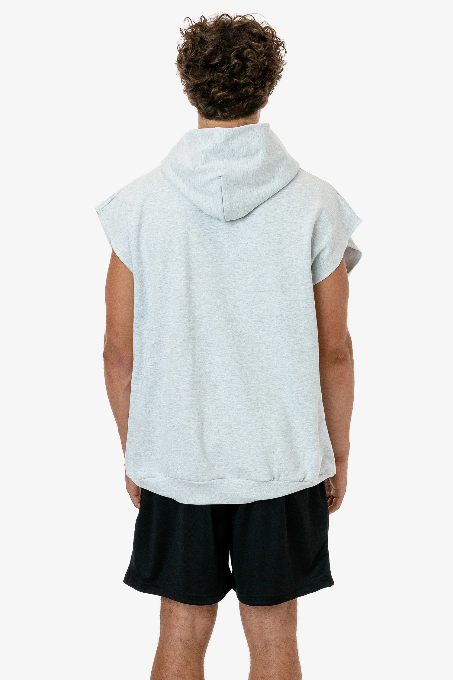 HF08 - Heavy Fleece Sleeveless Hoodie (Piece Dye) - Image 2