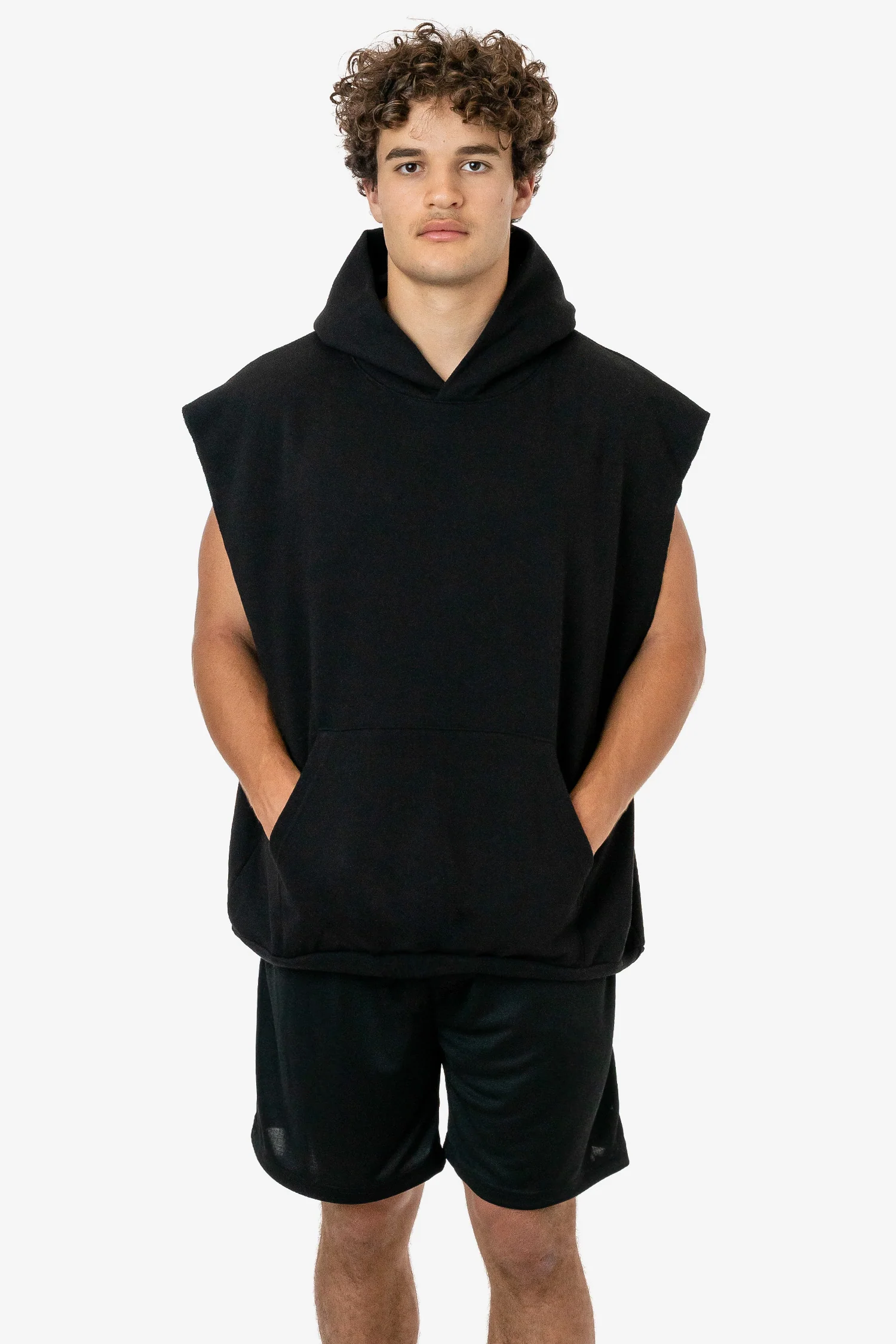 HF08 - Heavy Fleece Sleeveless Hoodie (Piece Dye) - Image 7