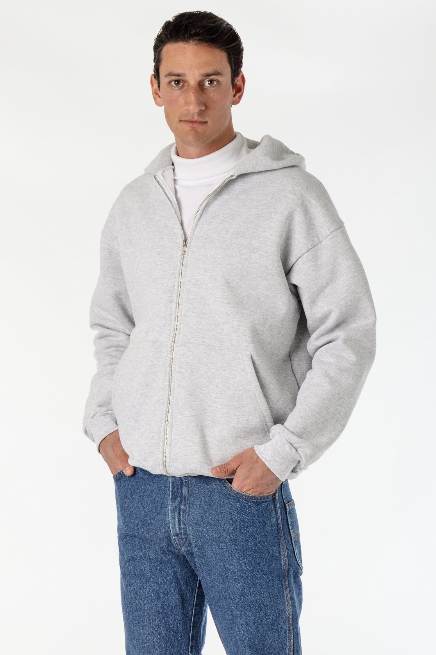 HF10 - Heavy Fleece Zip-Up Hoodie (Piece Dye) - Image 9