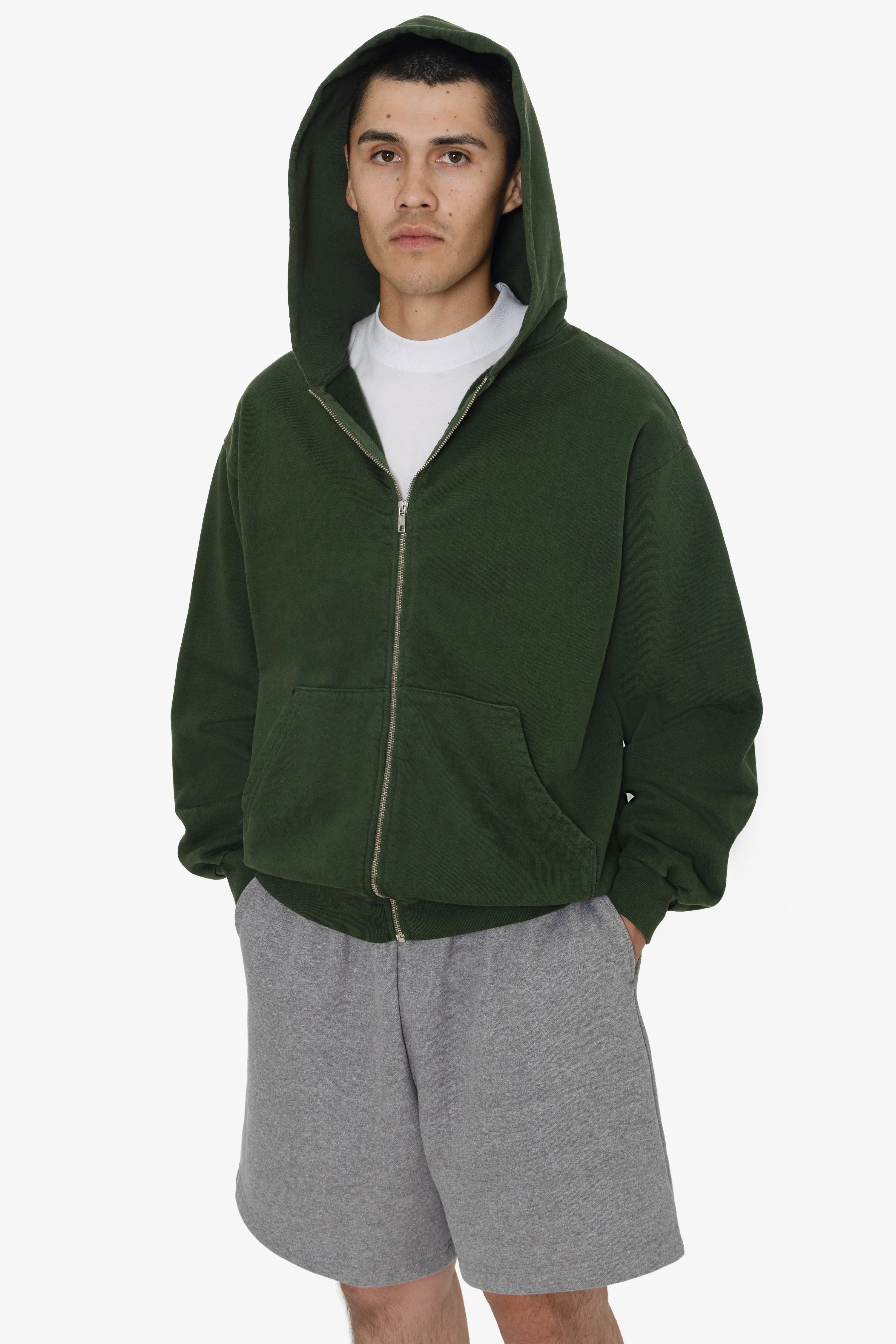 HF10 - Heavy Fleece Zip-Up Hoodie (Garment Dye) - Image 2