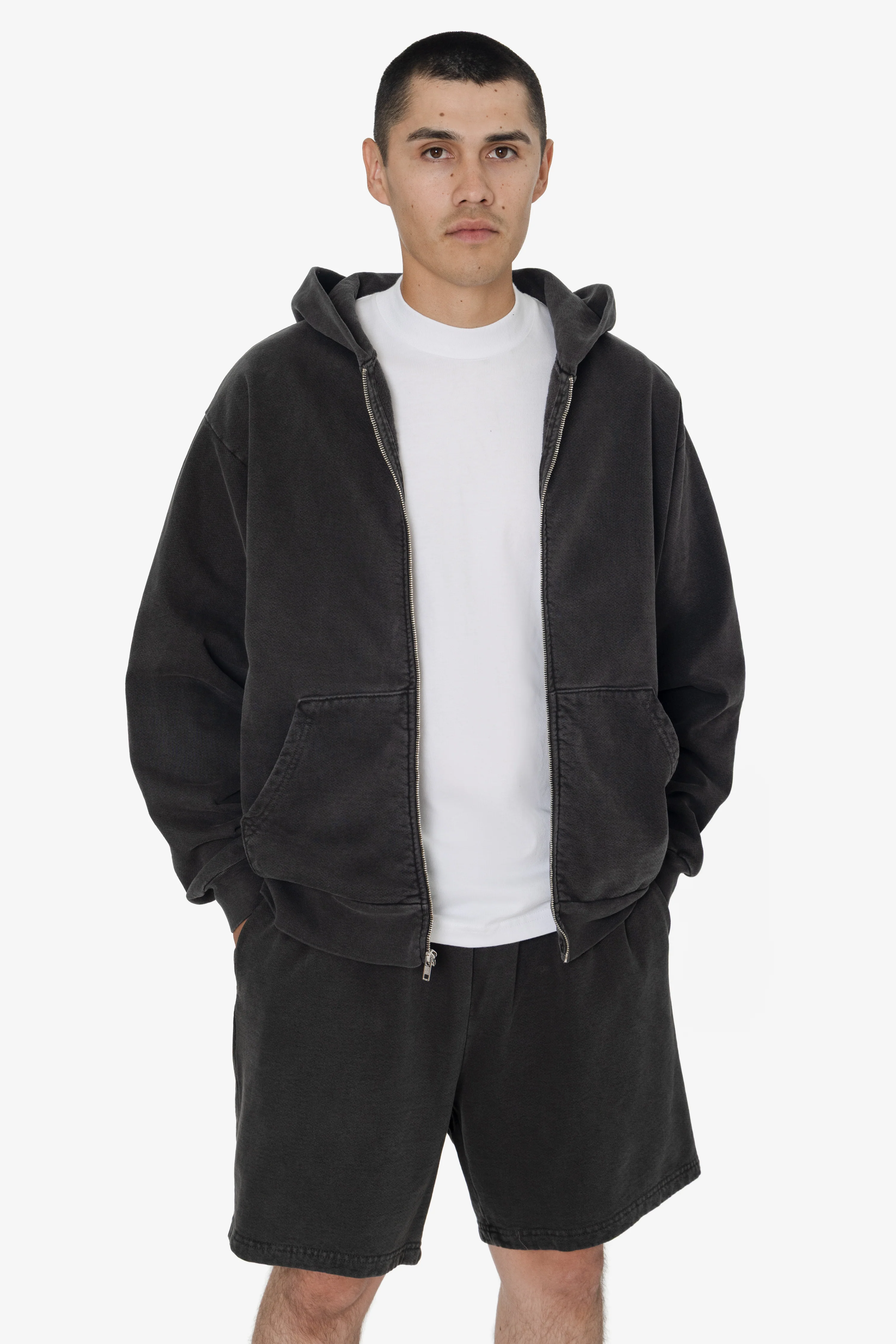 HF10 - Heavy Fleece Zip-Up Hoodie (Garment Dye) - Image 5