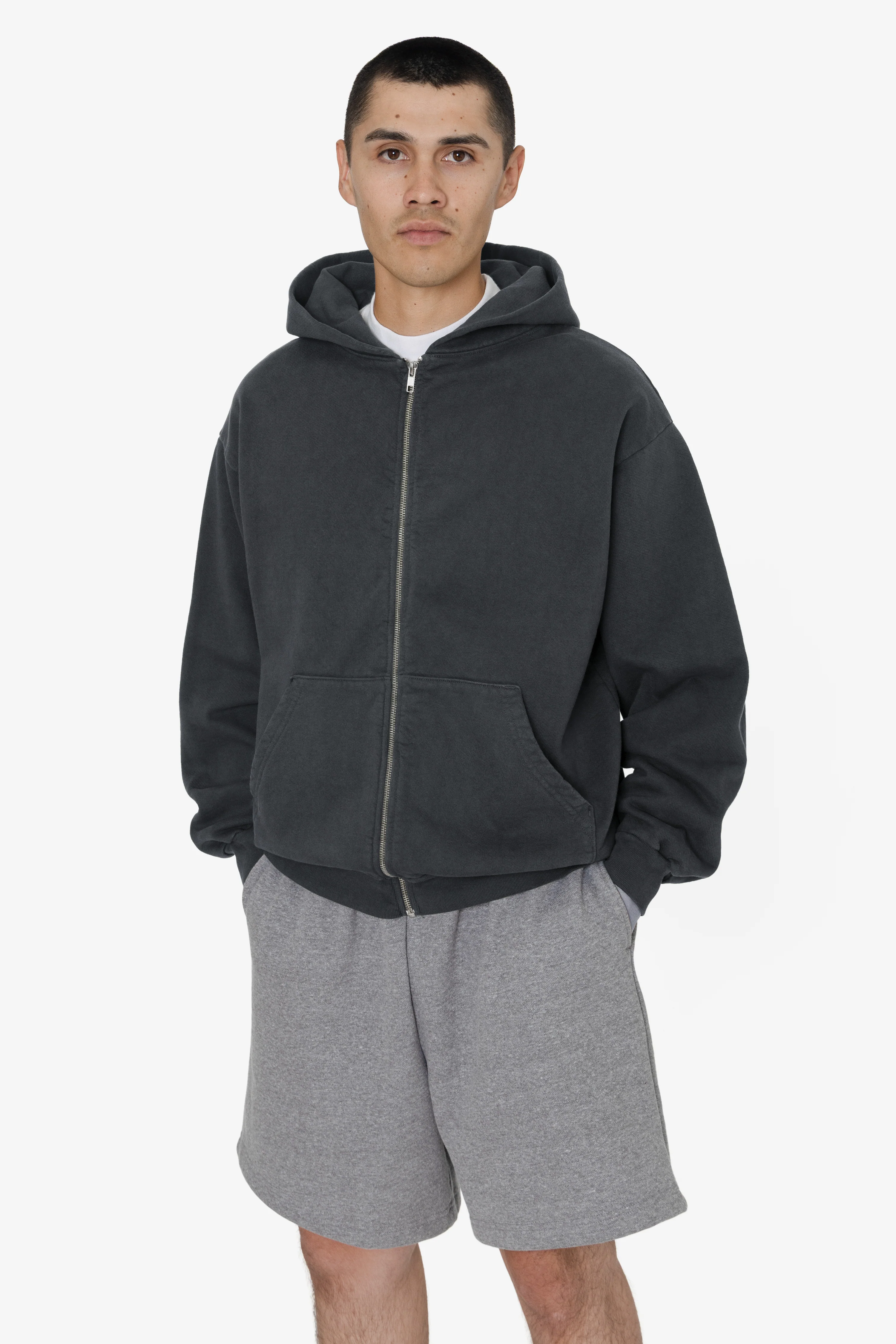 HF10 - Heavy Fleece Zip-Up Hoodie (Garment Dye) - Image 7